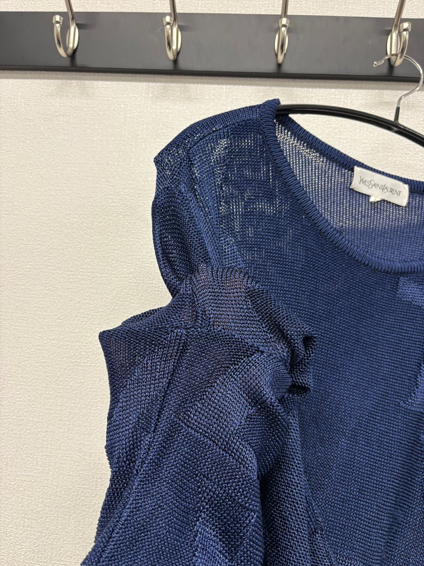 YSL Blue All over logo sweater size L