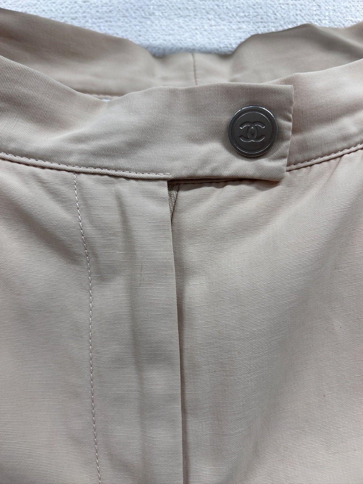 Chanel Beige Sportsline Pants 01A Fr 38