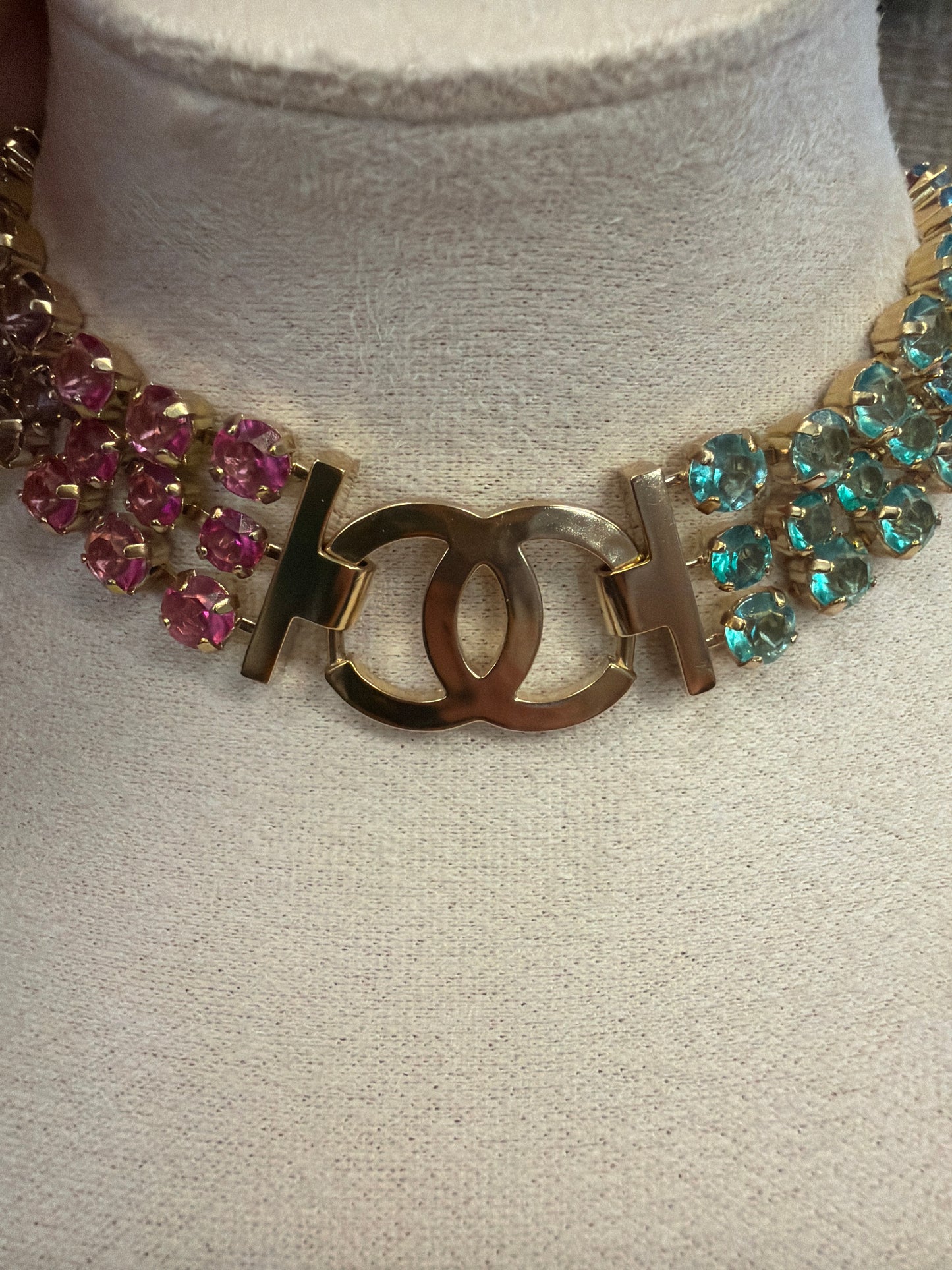 Stunning chanel rainbow choker 2024 C