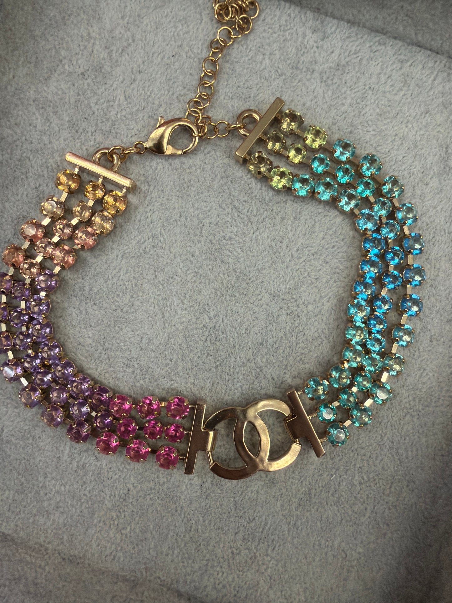 Stunning chanel rainbow choker 2024 C