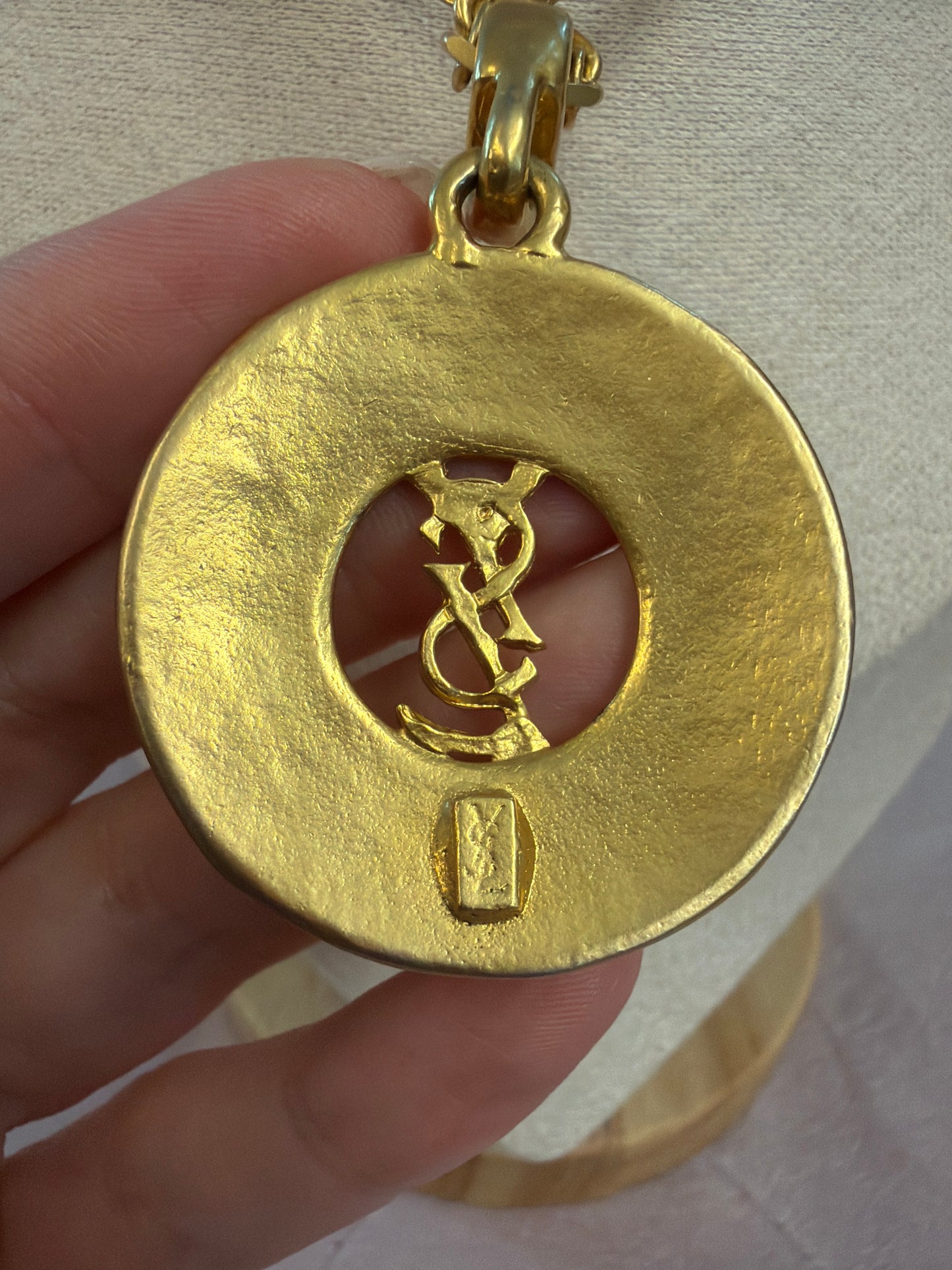 Vintage YSL necklace 38” long