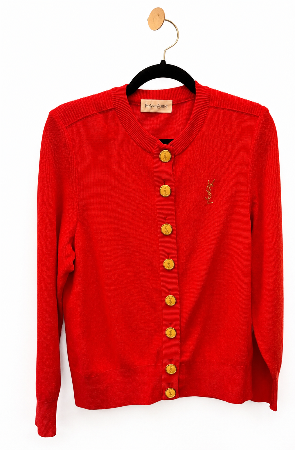 YSL red sweater with logo