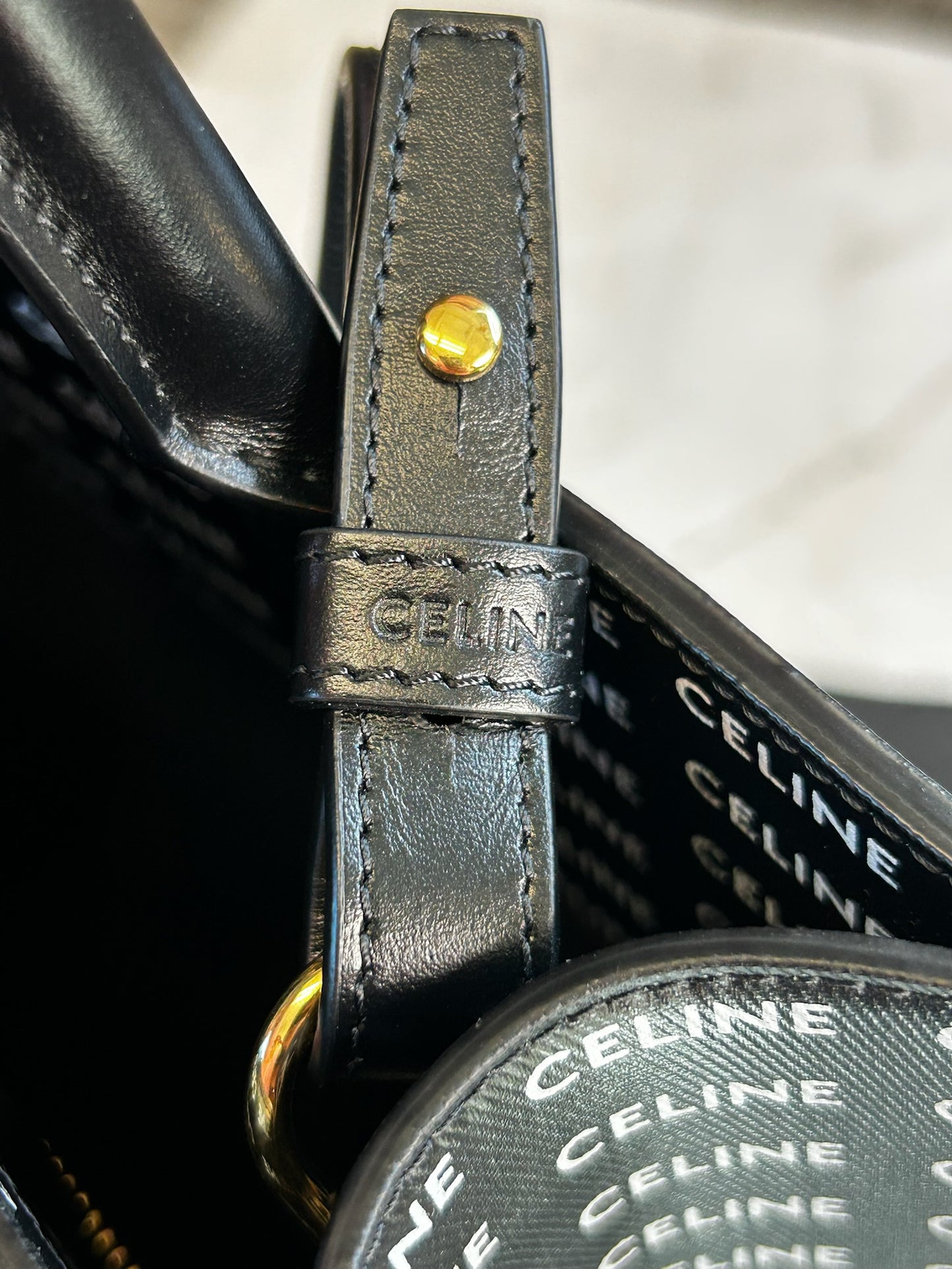Celine Pre-Owned Vertical Cabas All Over Logo Print Leather