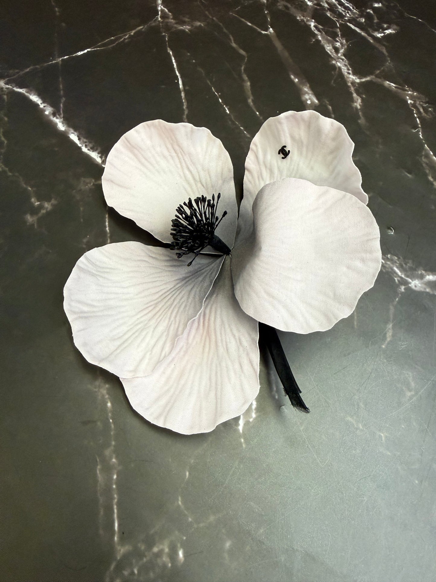 2022 Runway RARE Oversized XXL Pink and Black Camellia Brooch