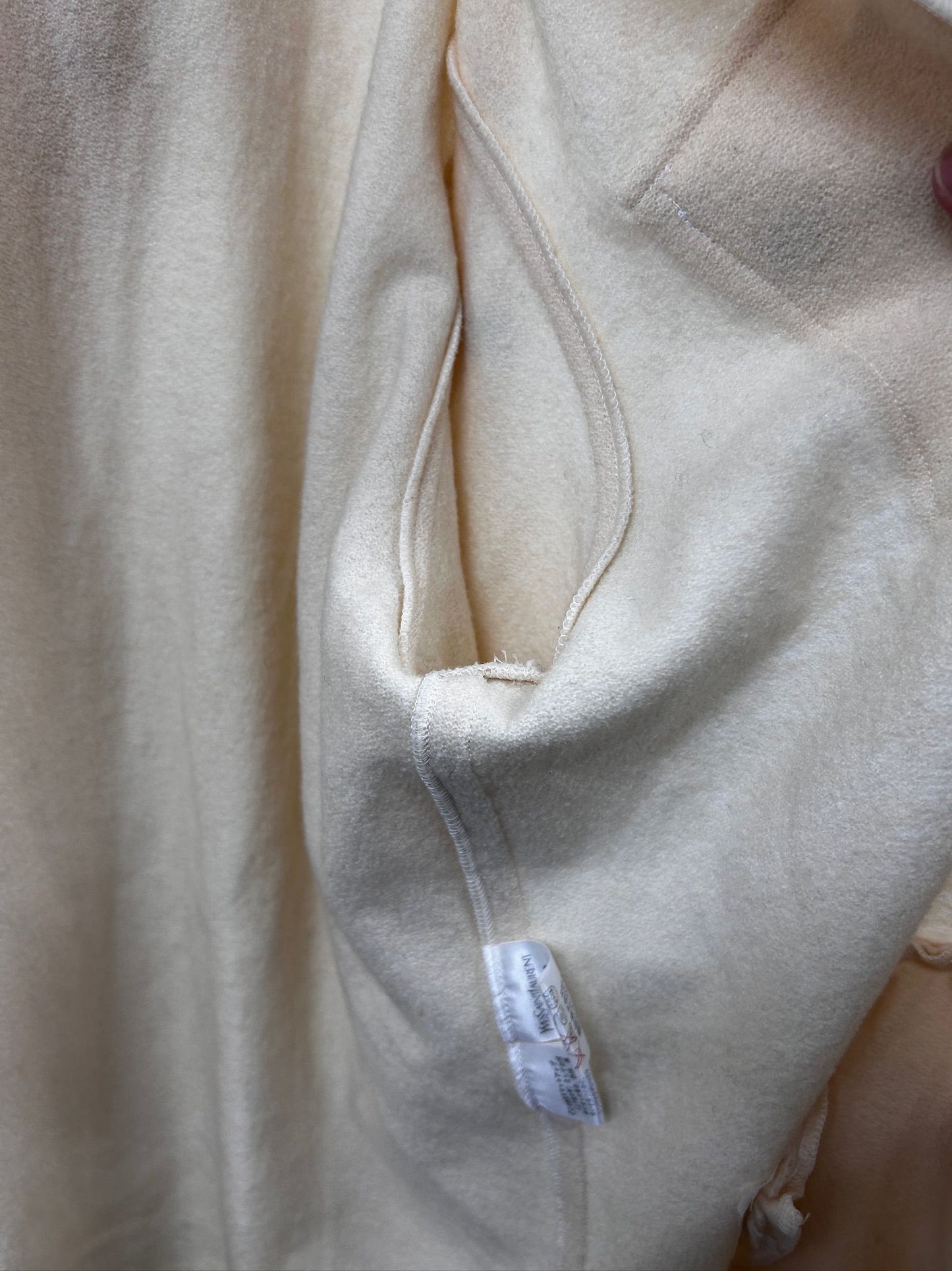 YSL Beige Logo Button hoodie jacket size L