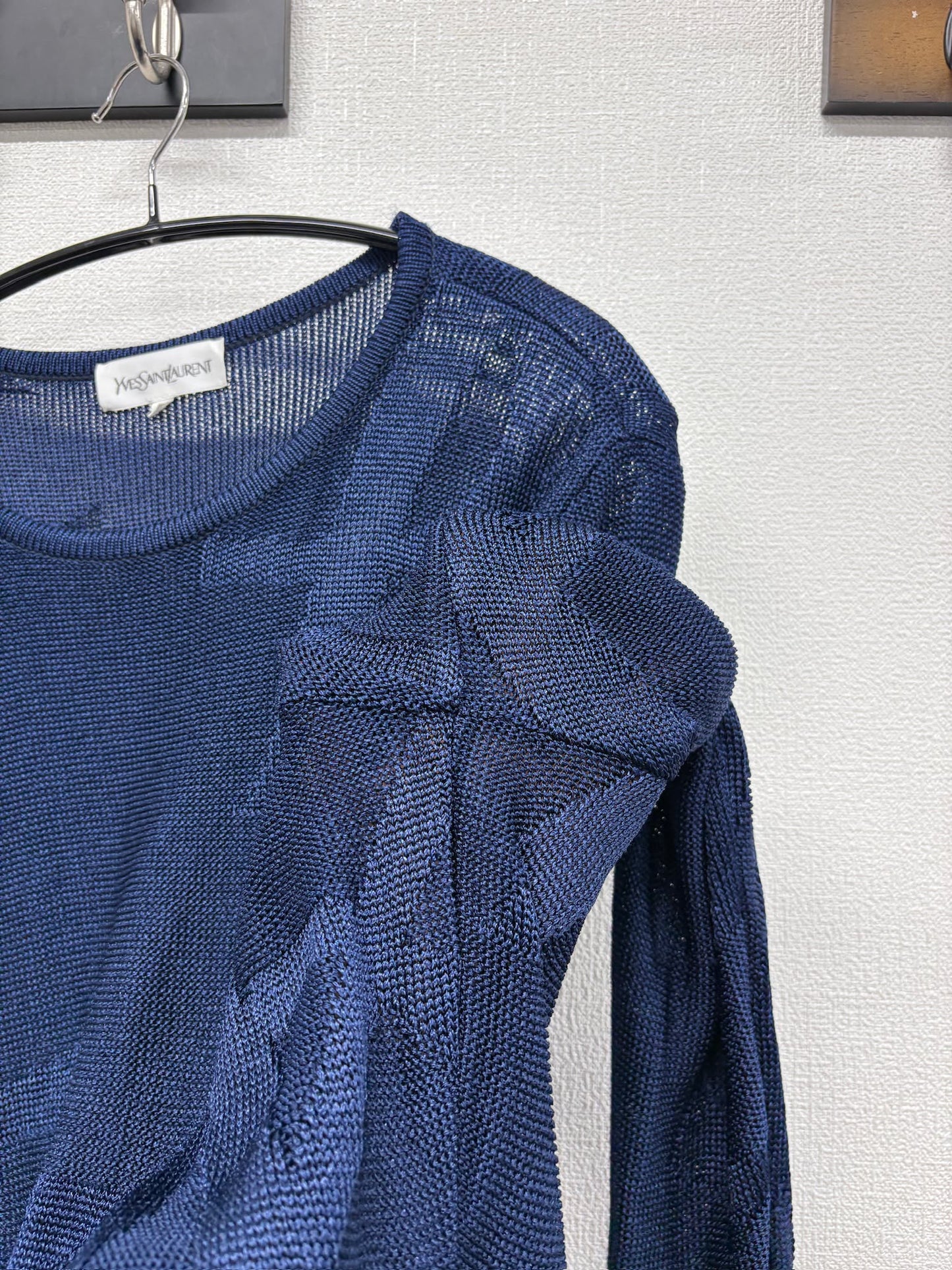 YSL Blue All over logo sweater size L