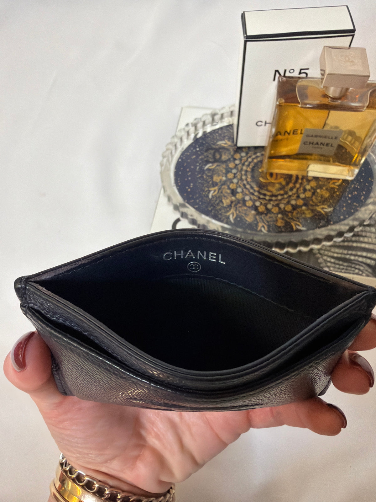 Chanel Caviar card holder