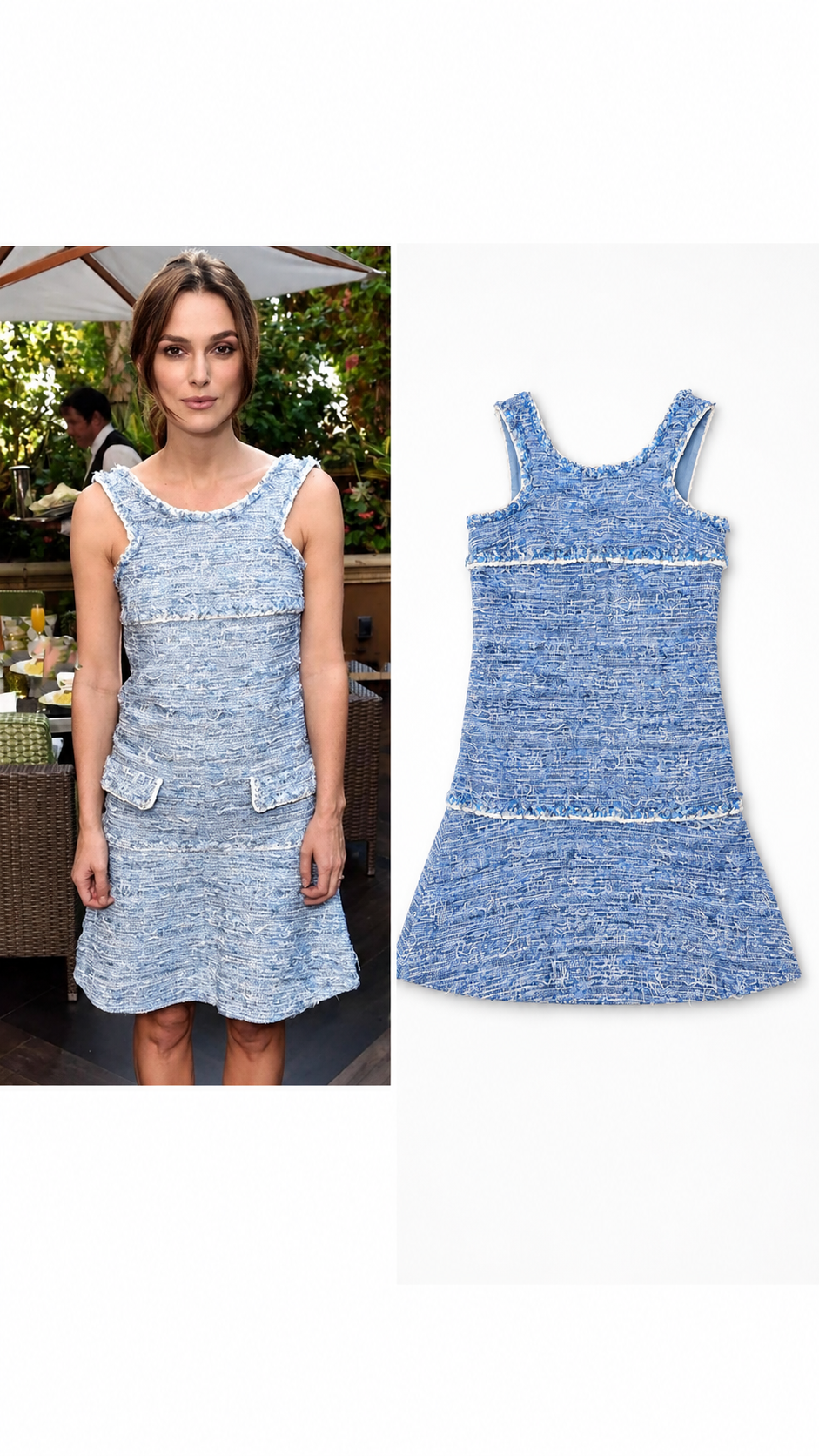 Chanel blue fantasy tweed fr 34