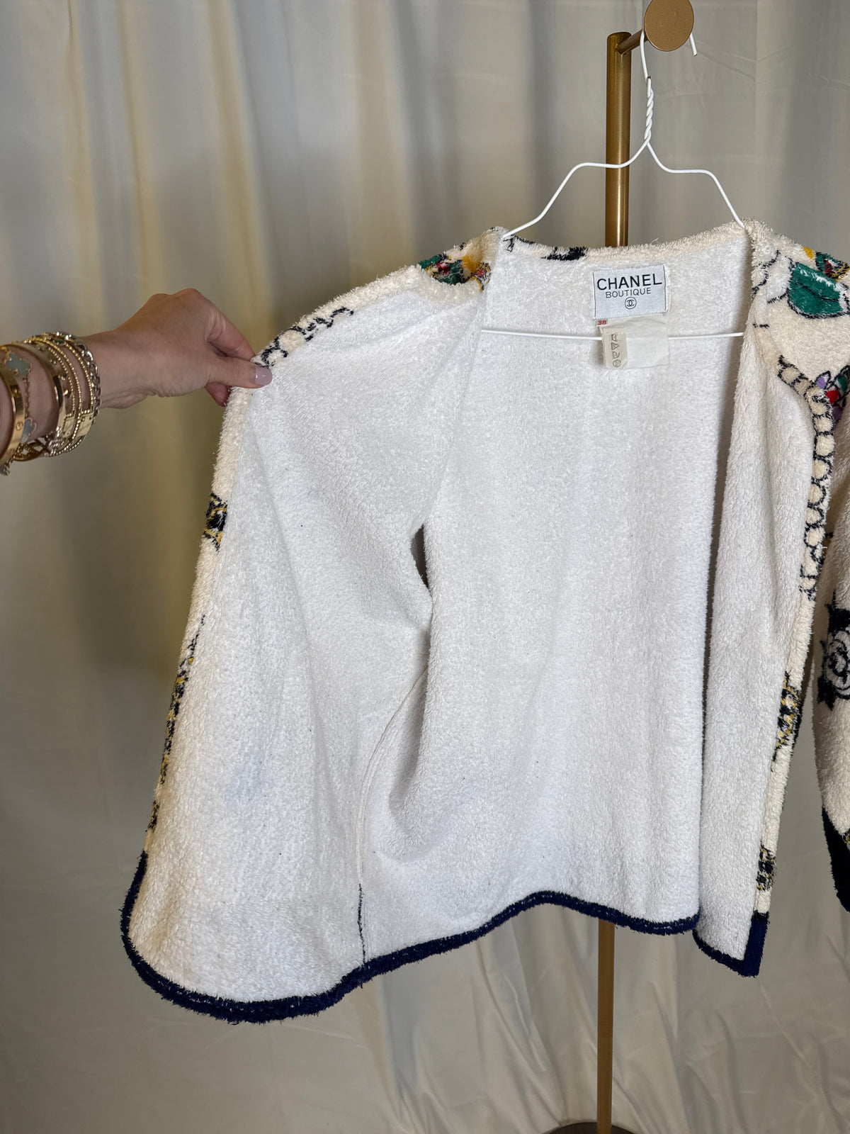 Chanel 94p Runway Vintage Terry Cloth 38
