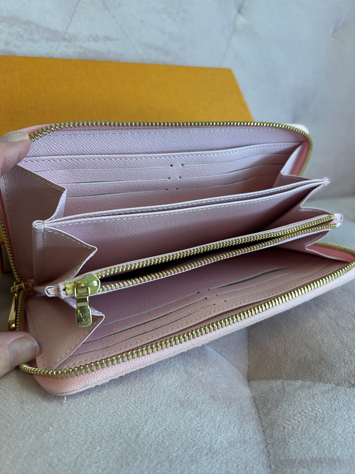 LOUIS VUITTON LV GHW Zippy Wallet Monogram By The Pool Pink/Yellow