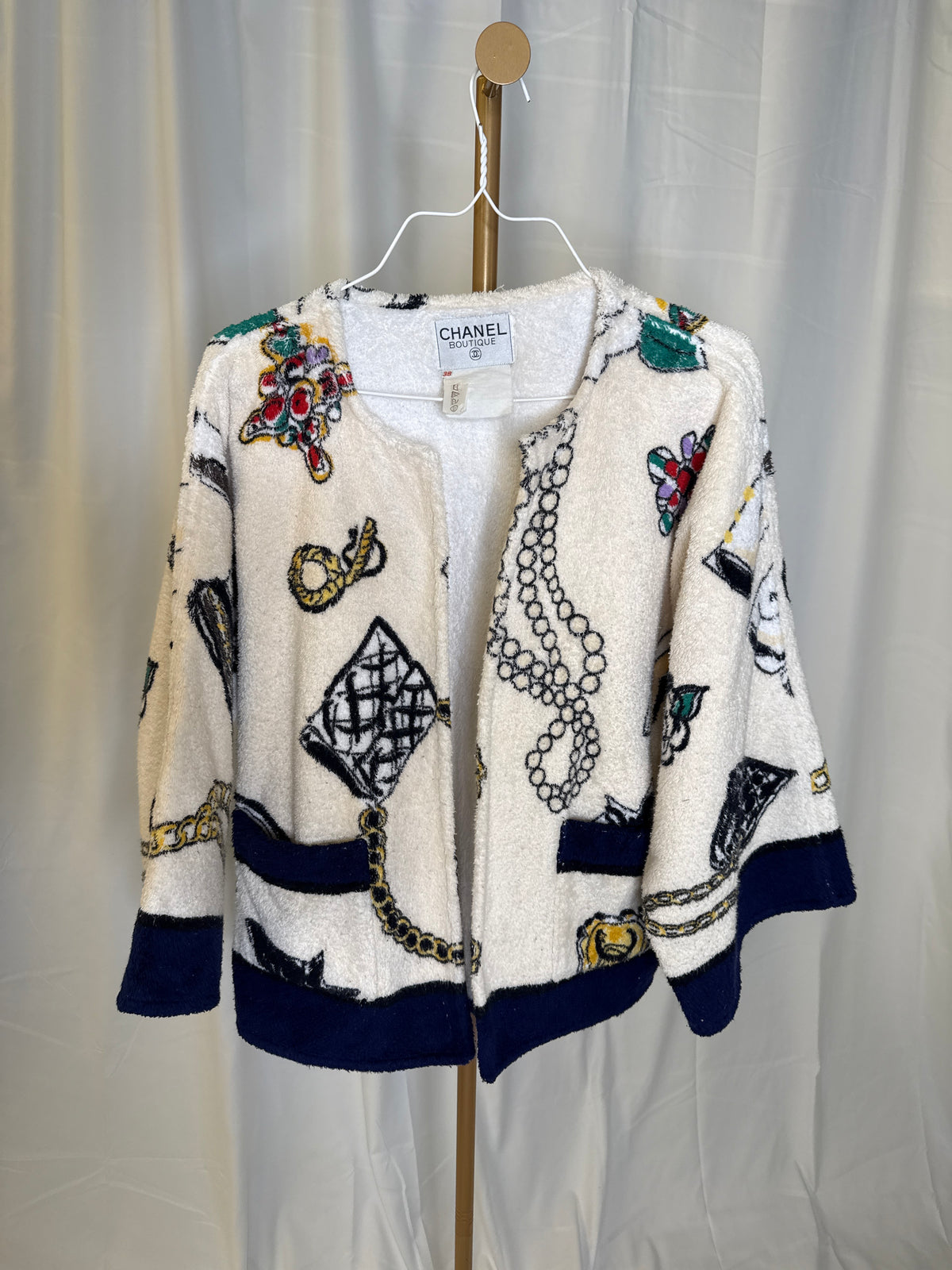 Chanel 94p Runway Vintage Terry Cloth 38