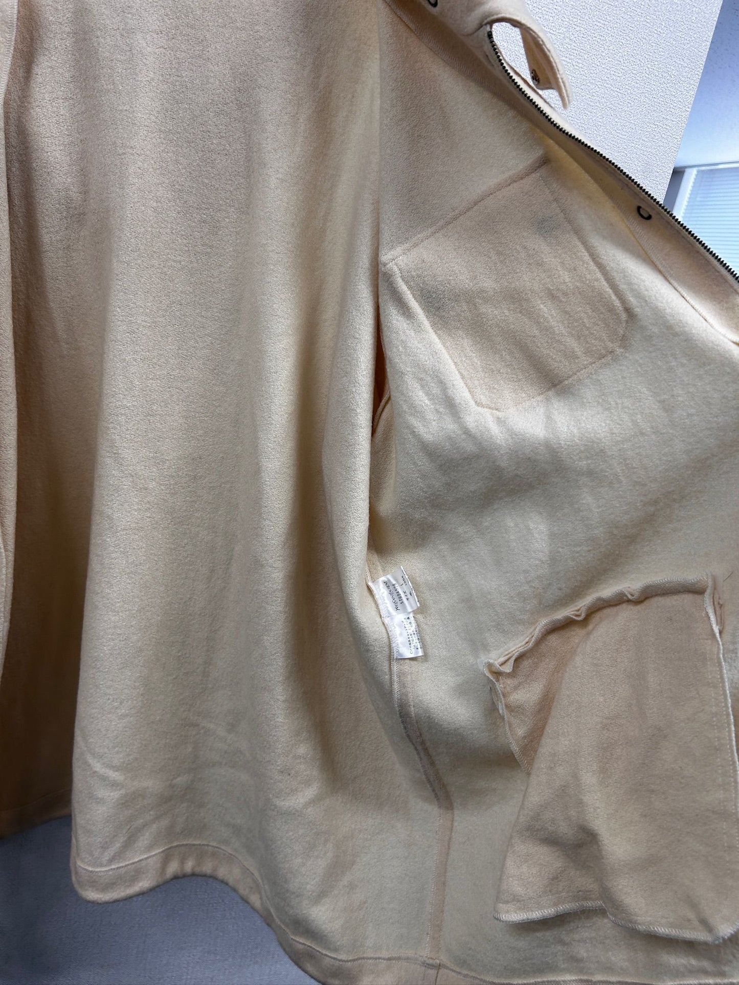 YSL Beige Logo Button hoodie jacket size L