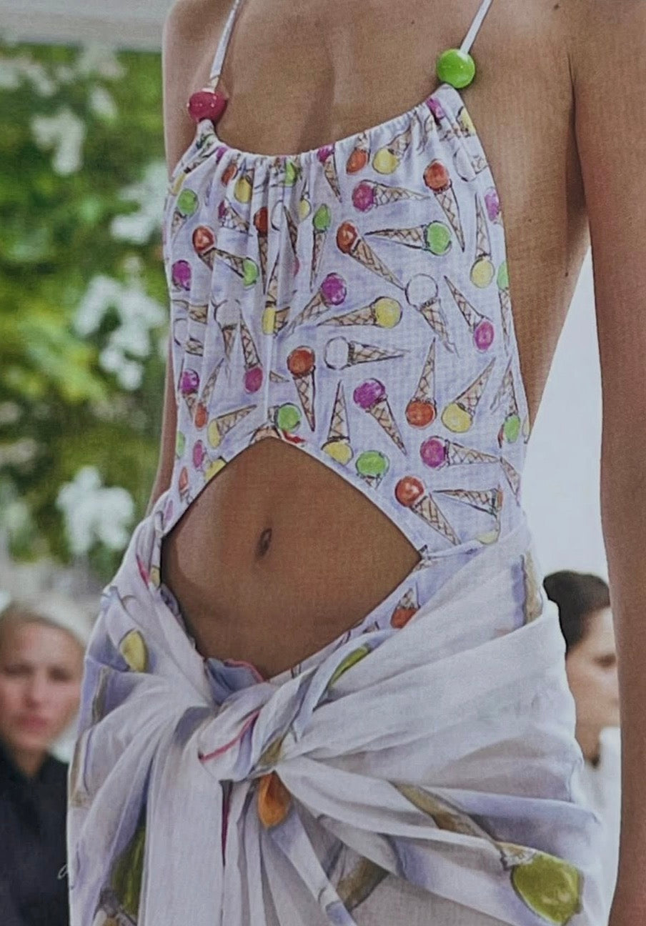 Chanel candyland ice cream silk skirt fr 38