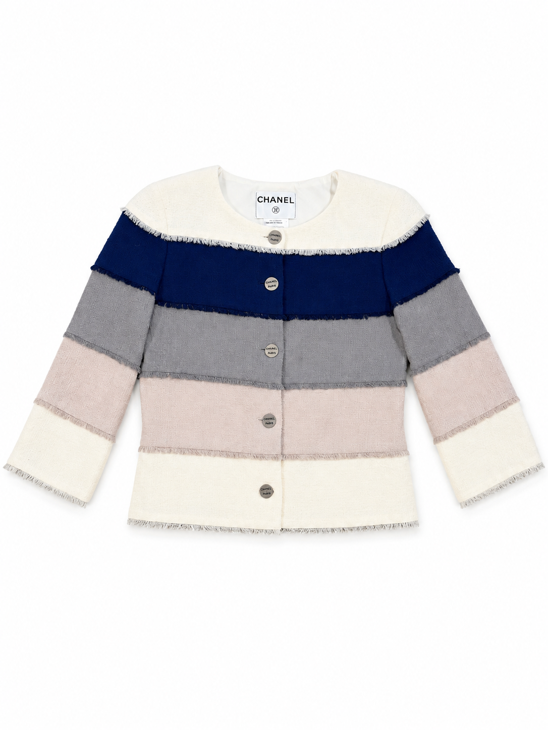 Chanel stripped 2000 cruise fr 34 Jacket