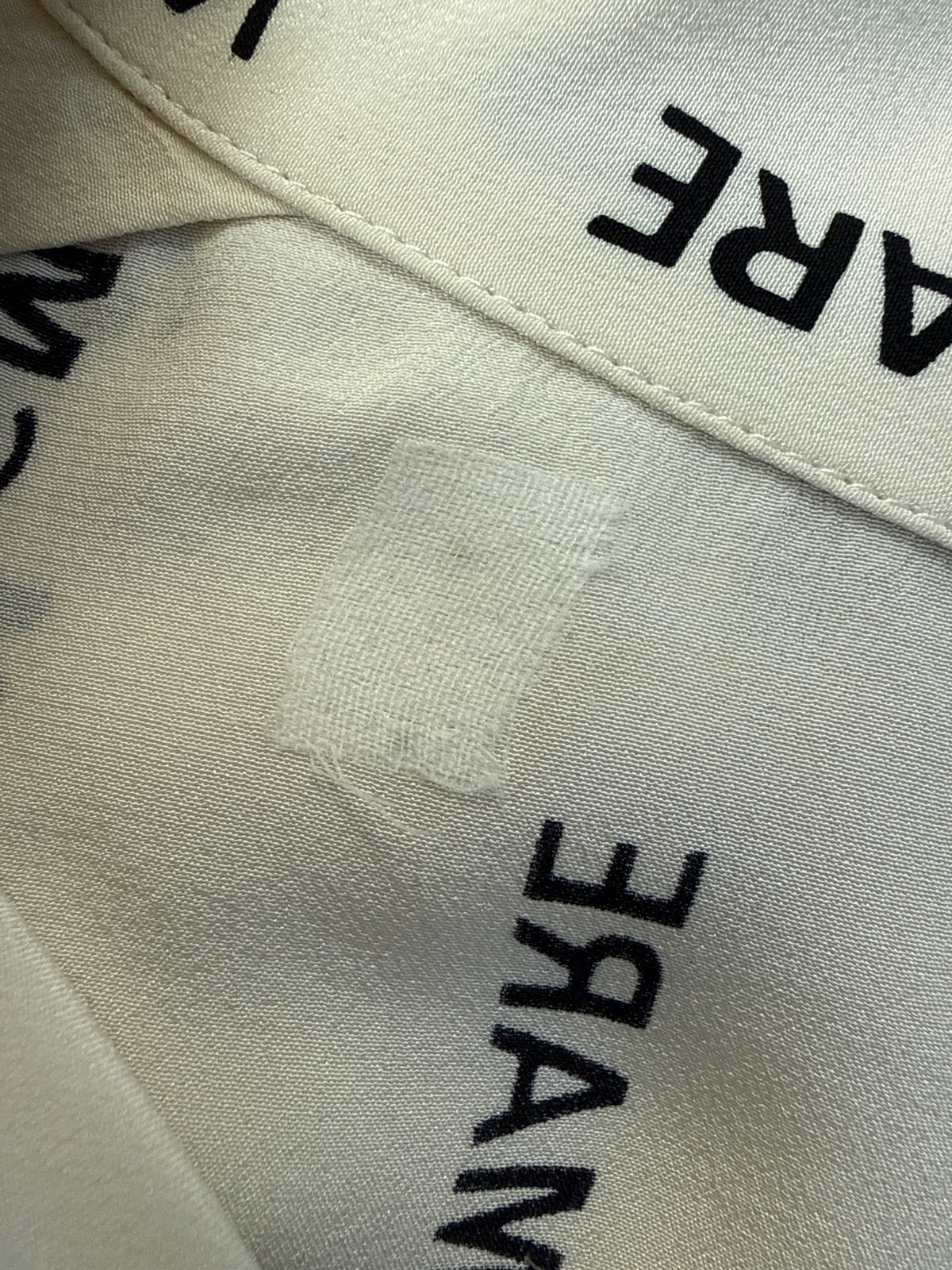 Chanel Vintage Silk Blouse from 1989 Runway " NO SMOKING"
