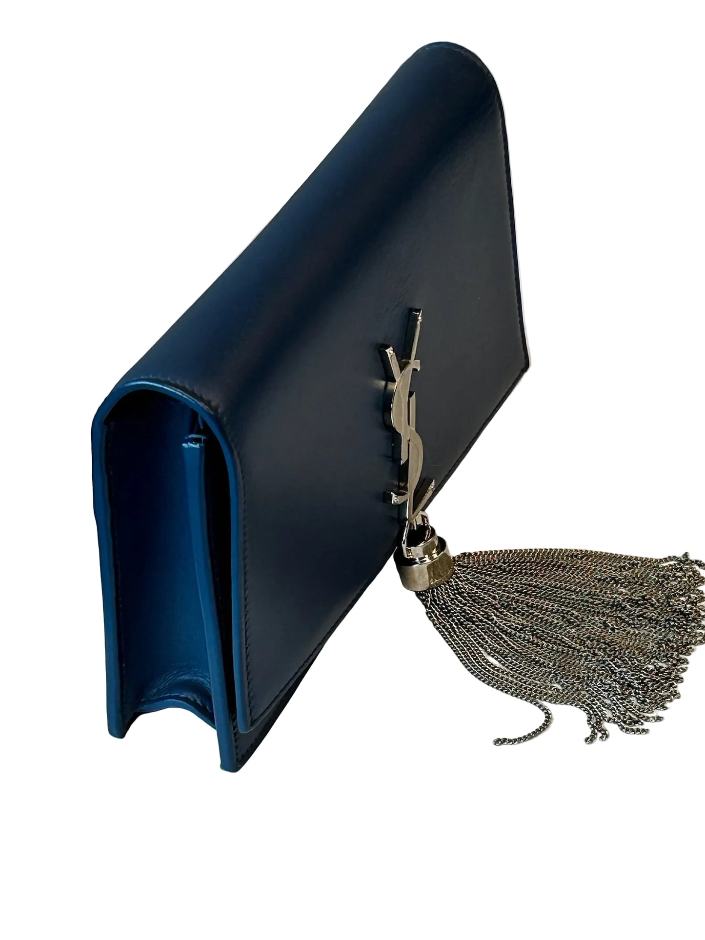 YSL BLUE KATE SMALL TASSEL WOC
