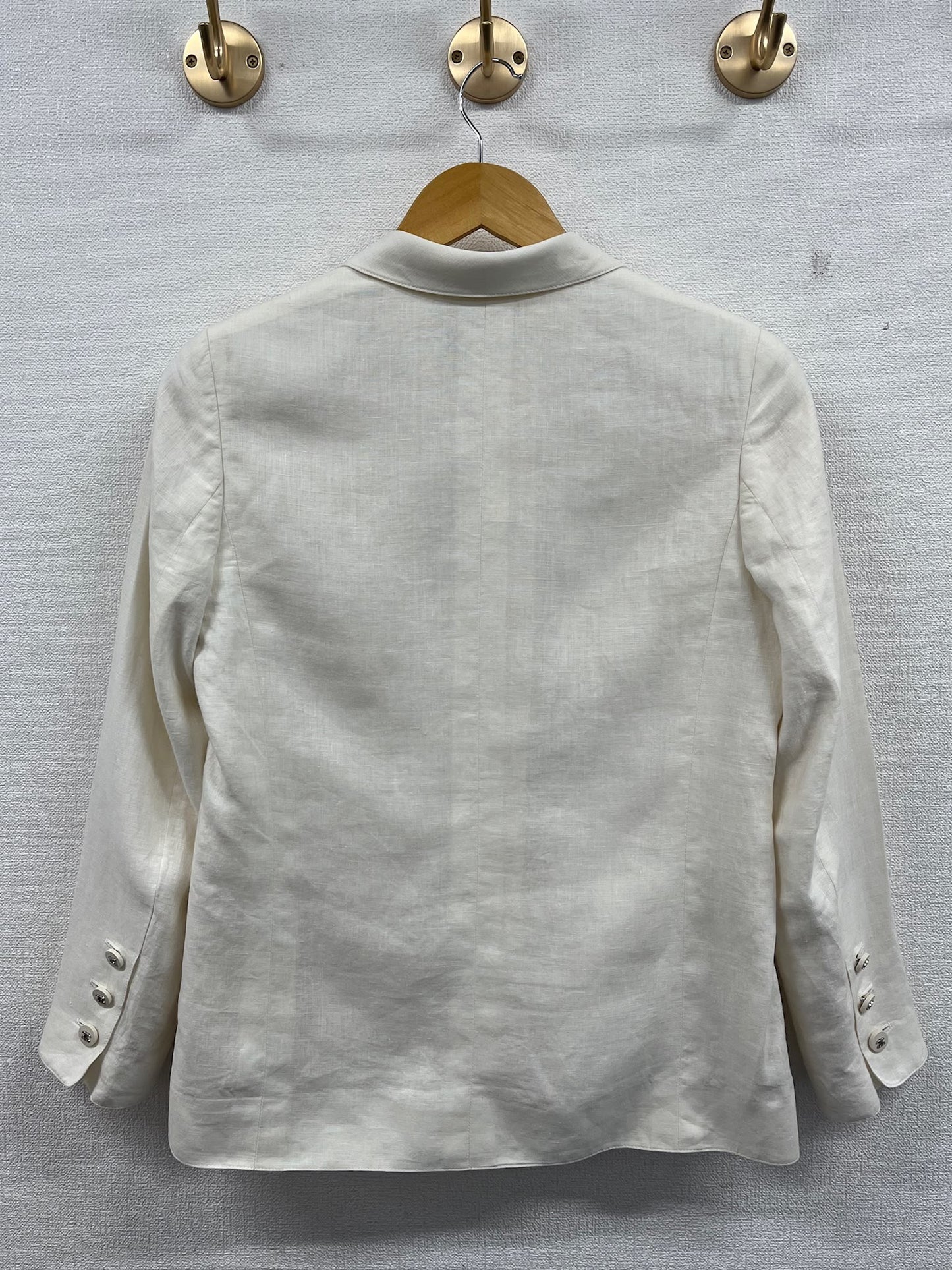 Chanel white linen blazer fr 36