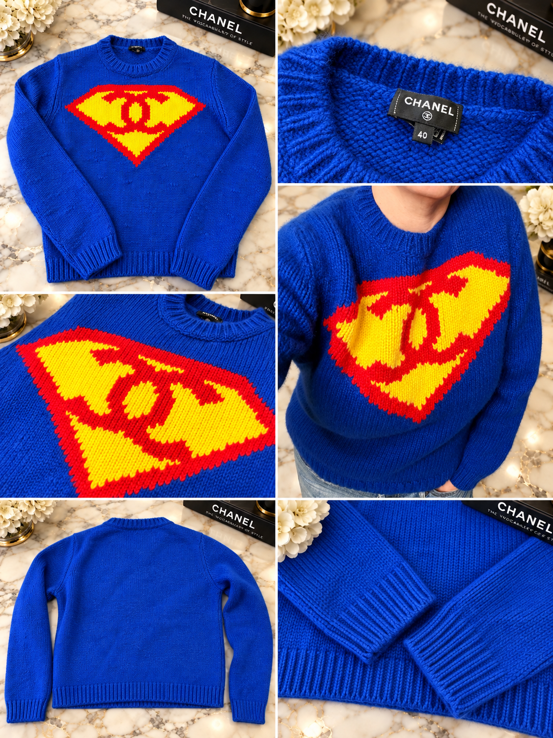 Chanel Most Wanted Superman Sweater fr 40
