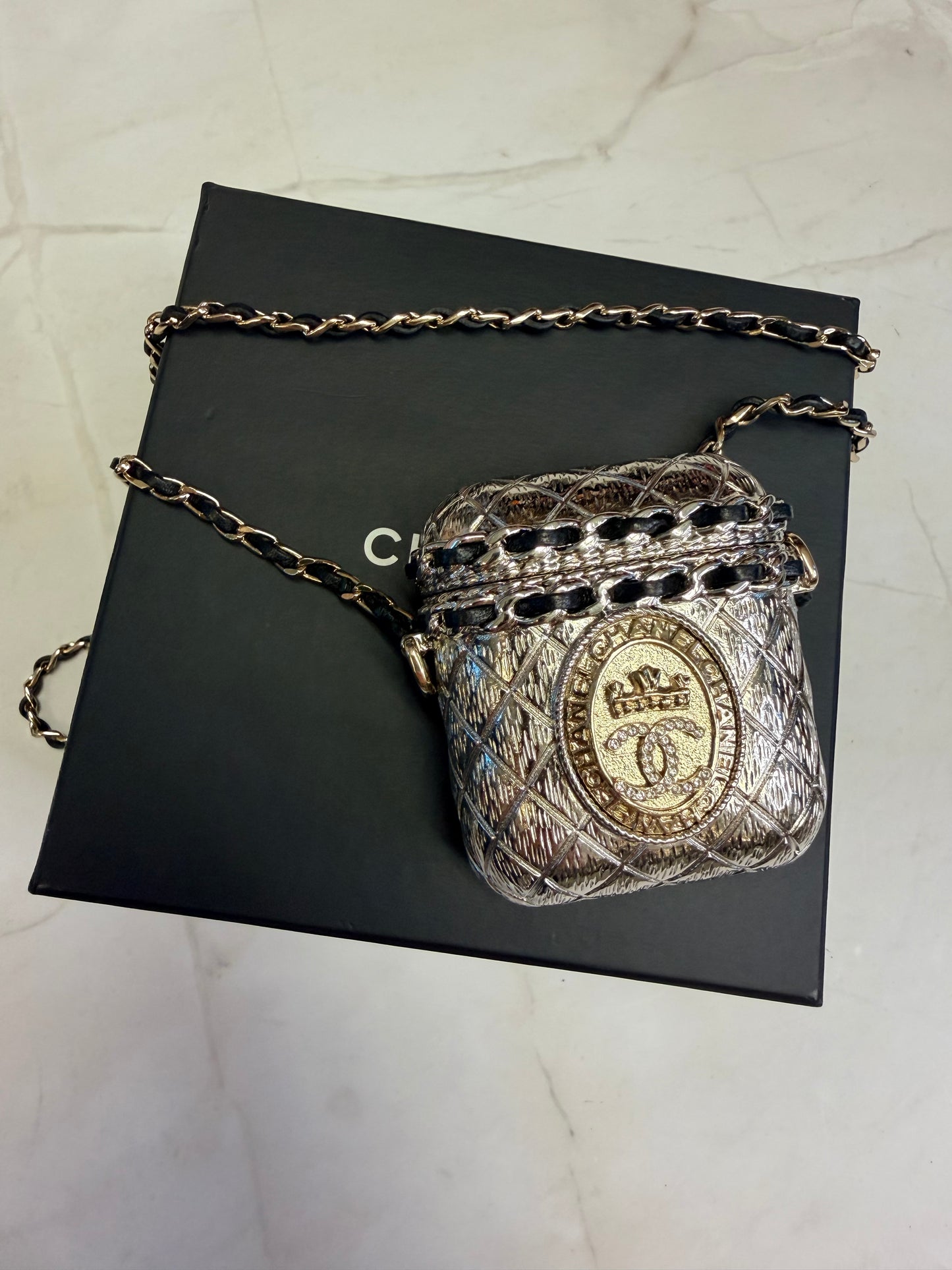 Chanel Runway Embellished AirPod Pro Case mini bag