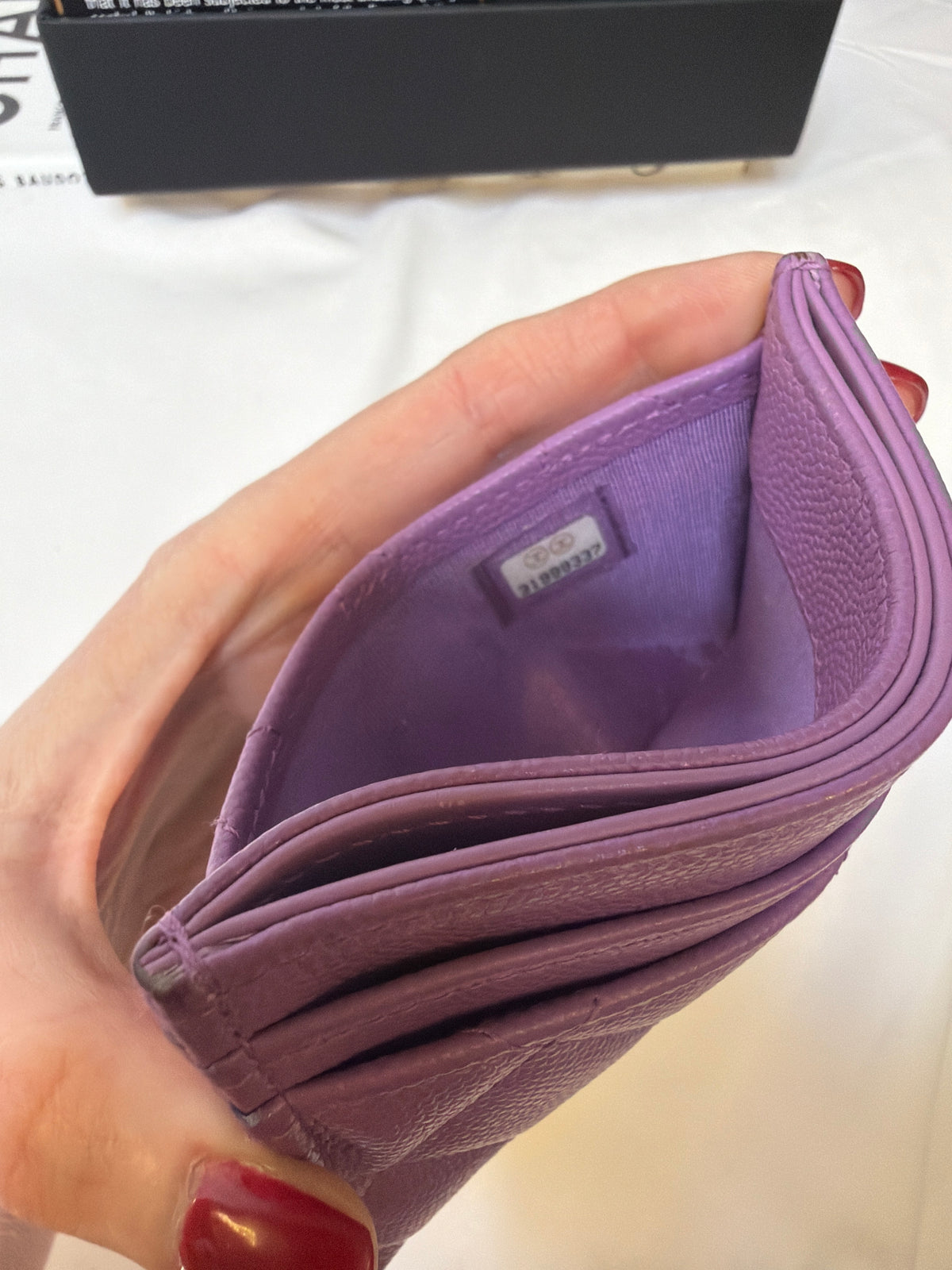 Chanel Purple Card Holder