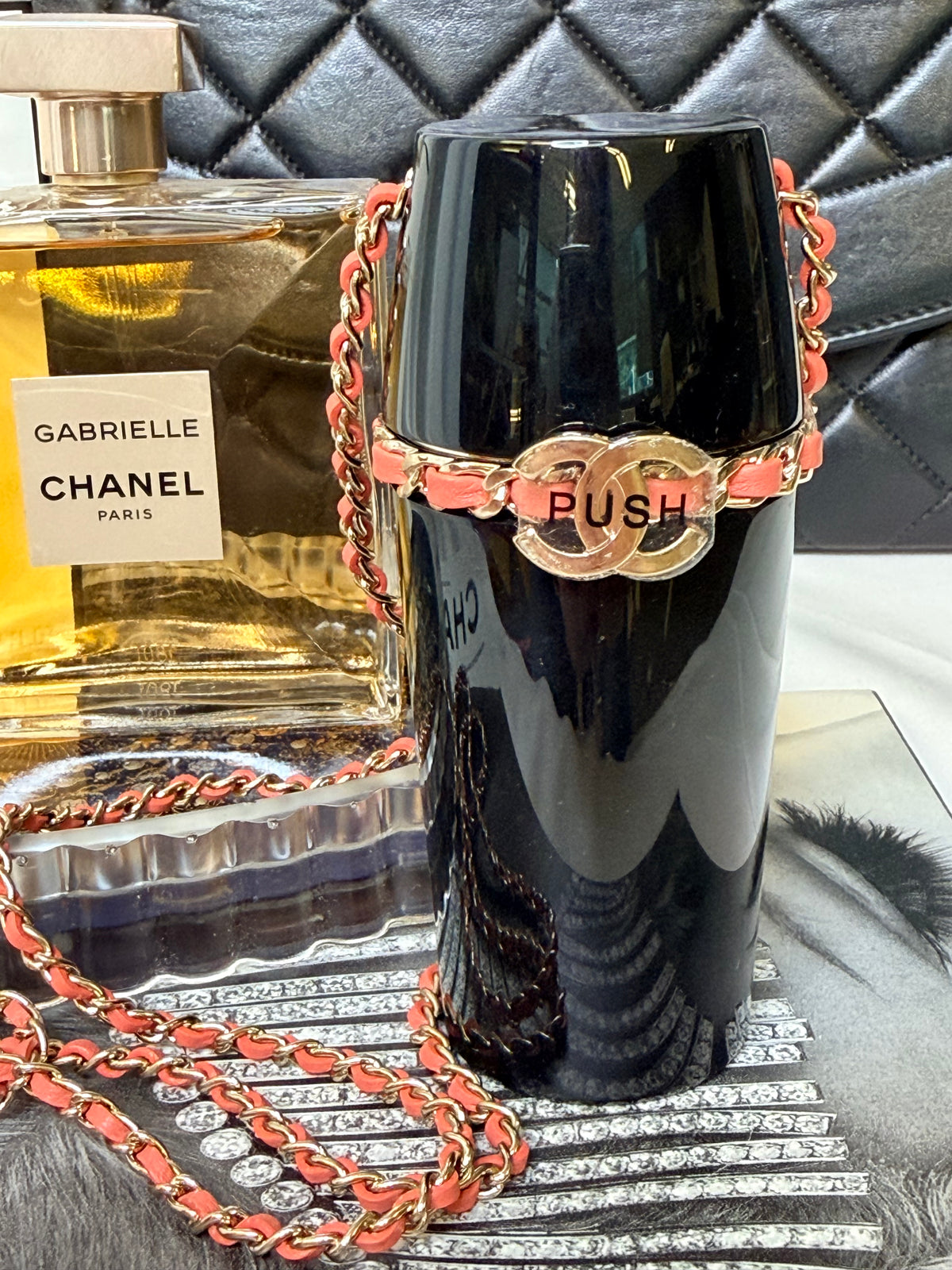 Chanel Lipstick Purse Case necklace