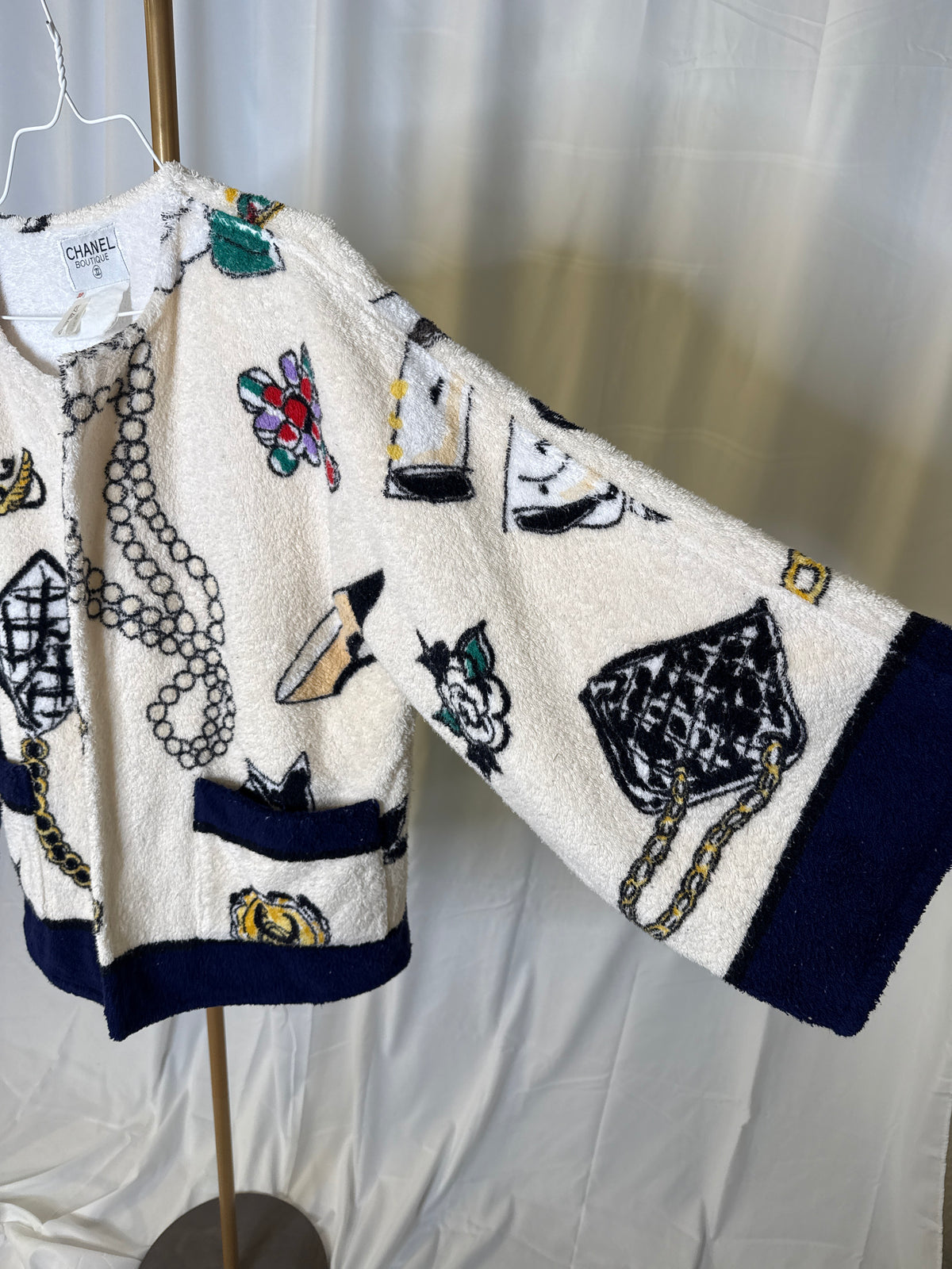 Chanel 94p Runway Vintage Terry Cloth 38