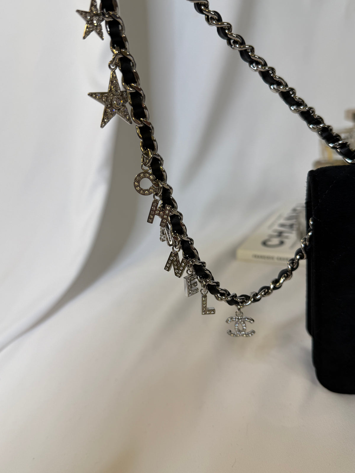 CHANEL Pre-Owned 2019 Quilted Suede Cocostellar Wallet on Chain crossbody bag