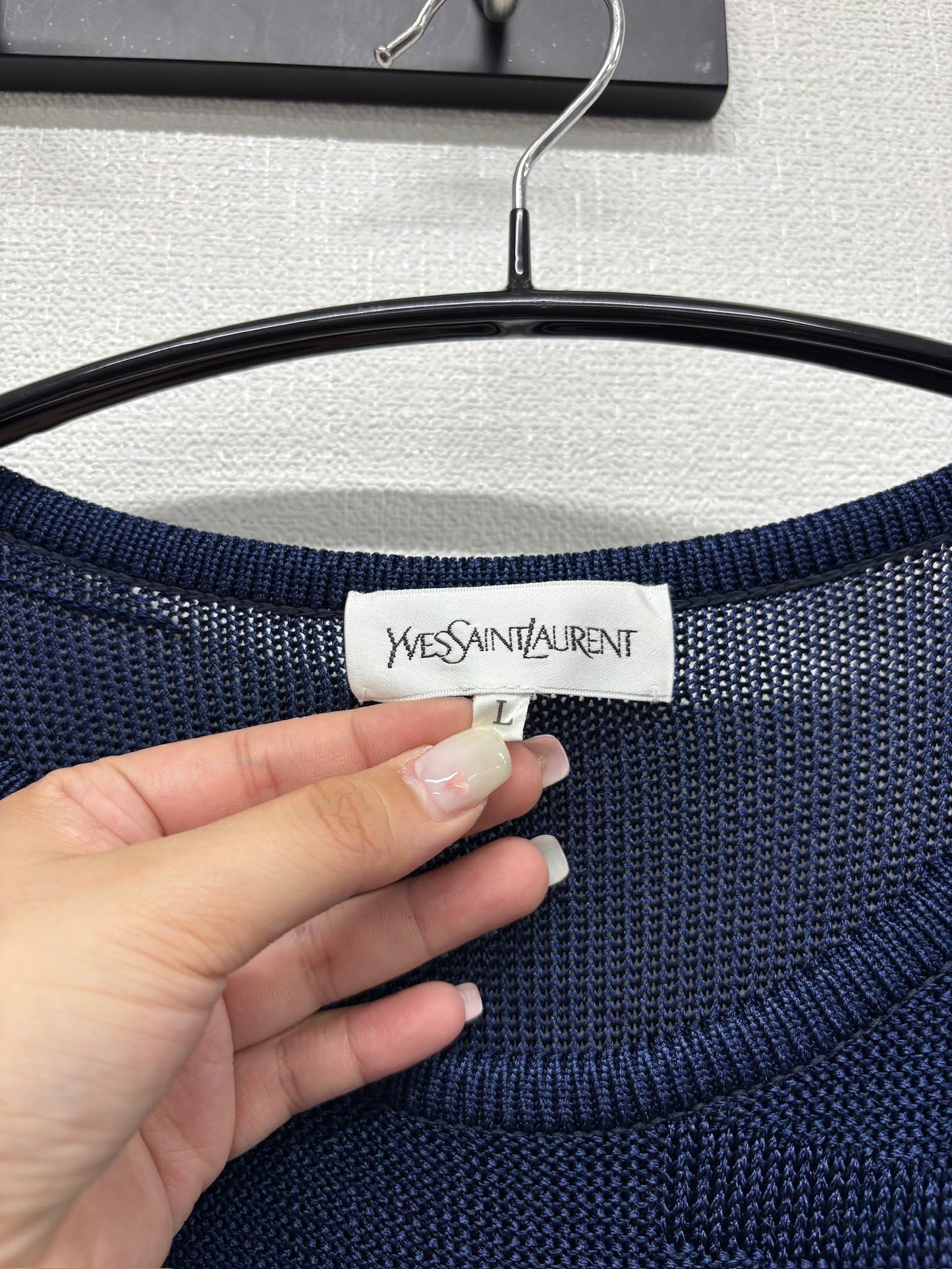 YSL Blue All over logo sweater size L