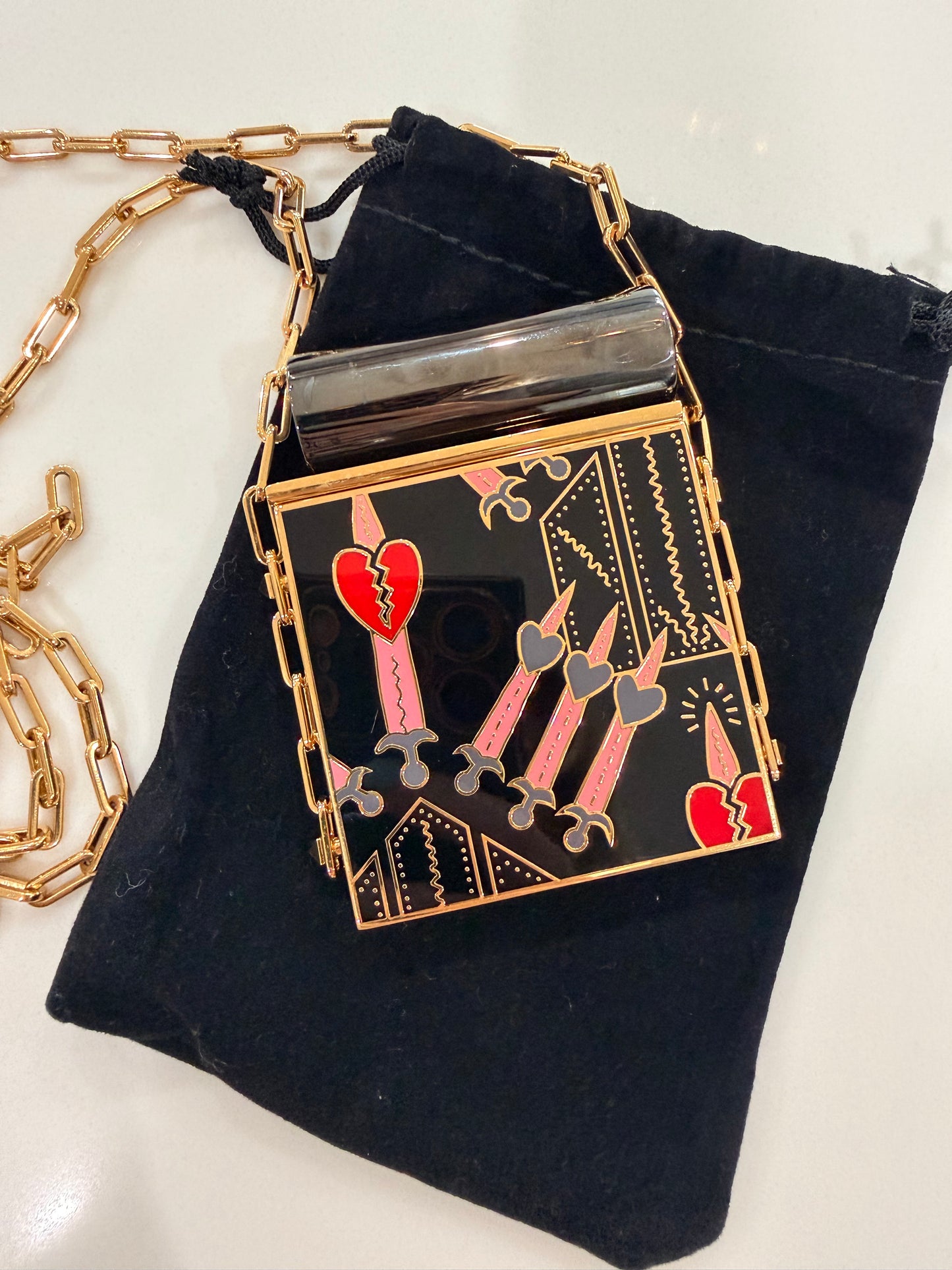 Valentino crossbody compact mirror
