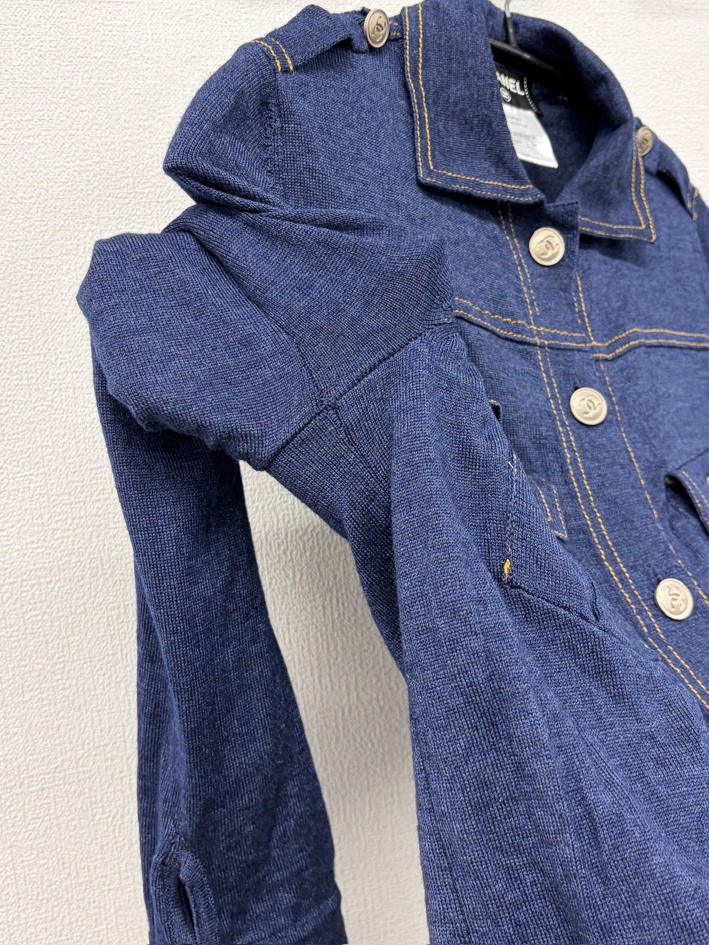 Chanel Blue "Denim"  Cardigan Tunic Dress  FR 34