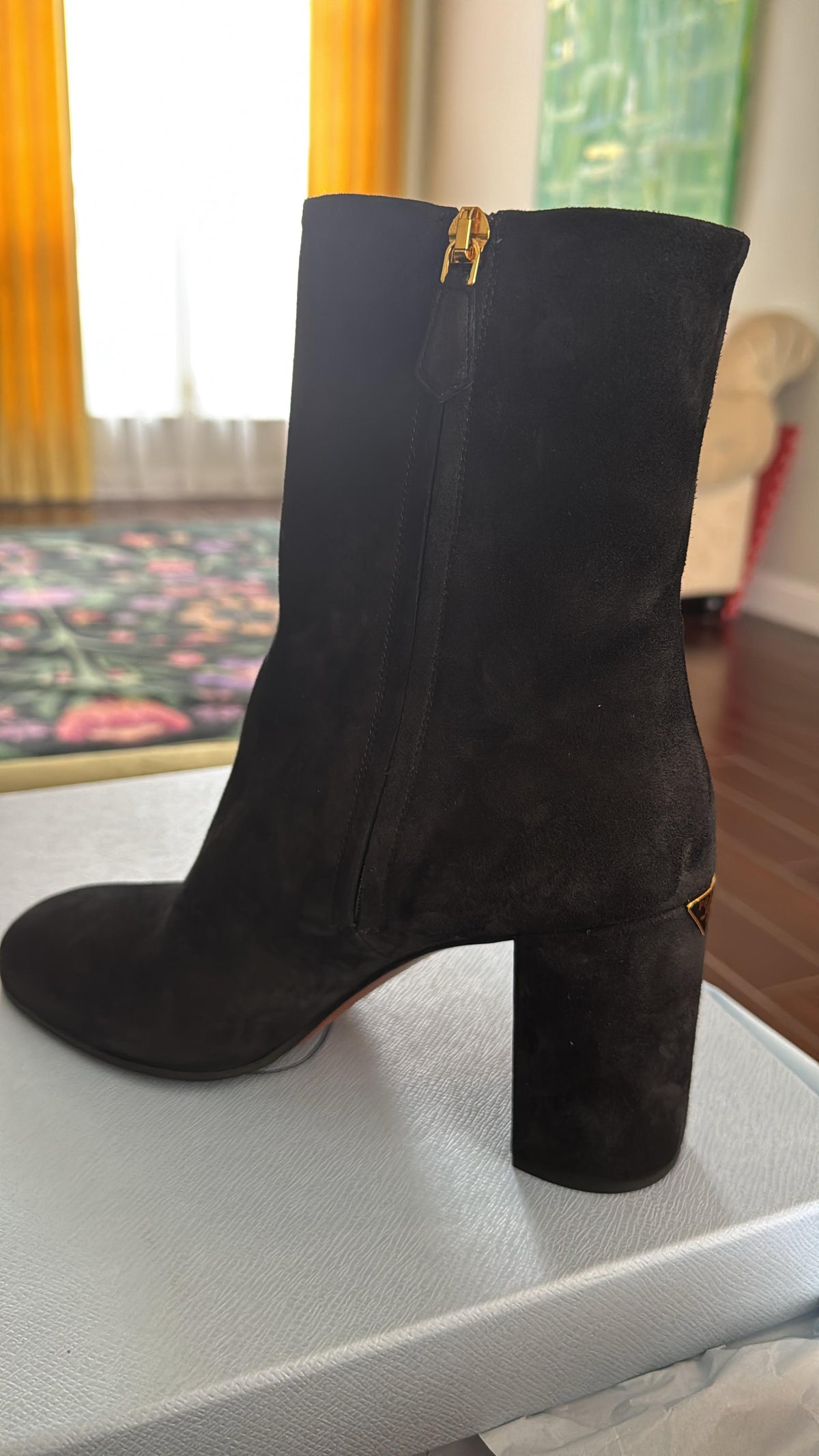 Prada Black Suede Boots 41