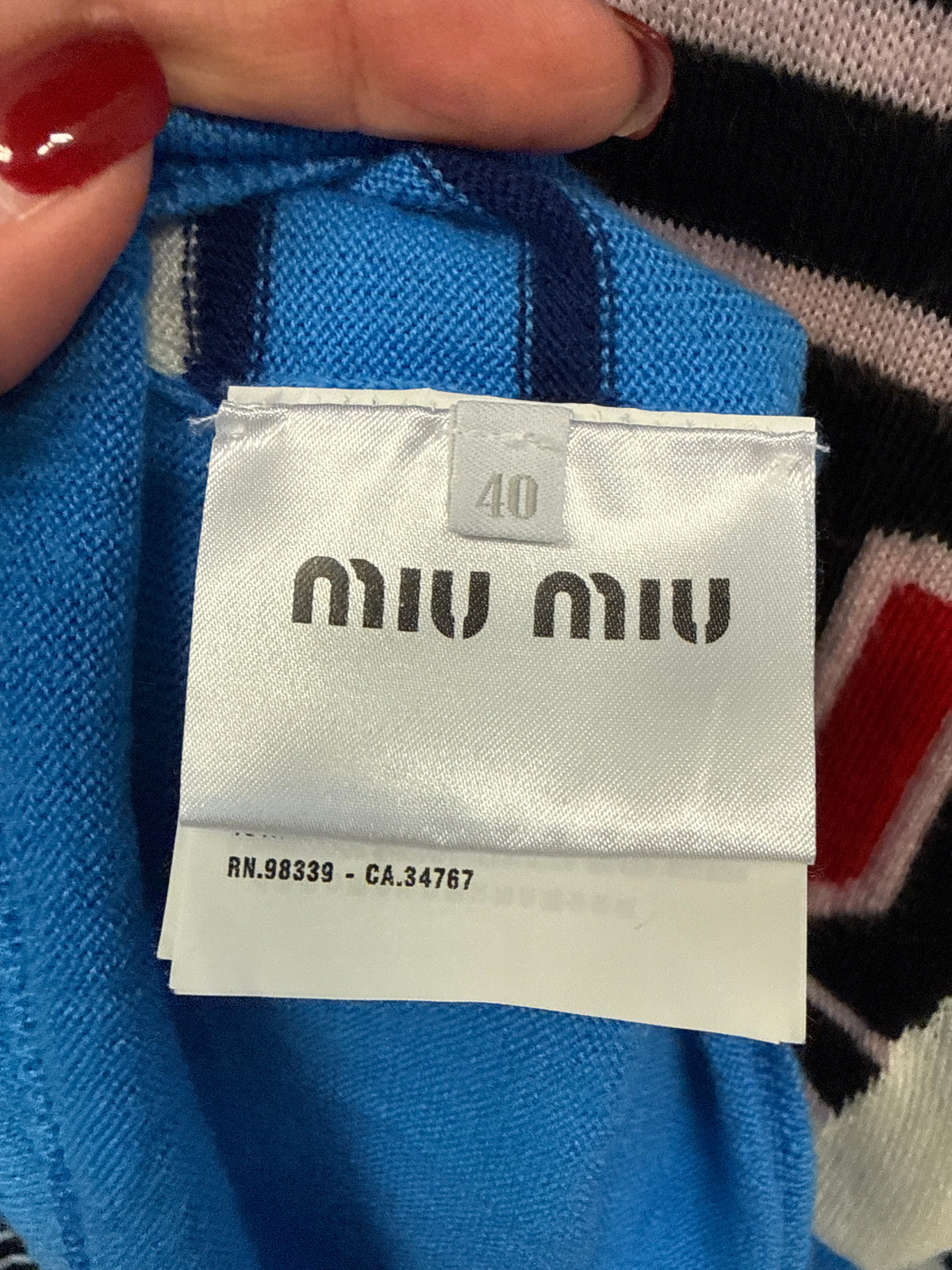 Miu Knit Logo Top tshirt