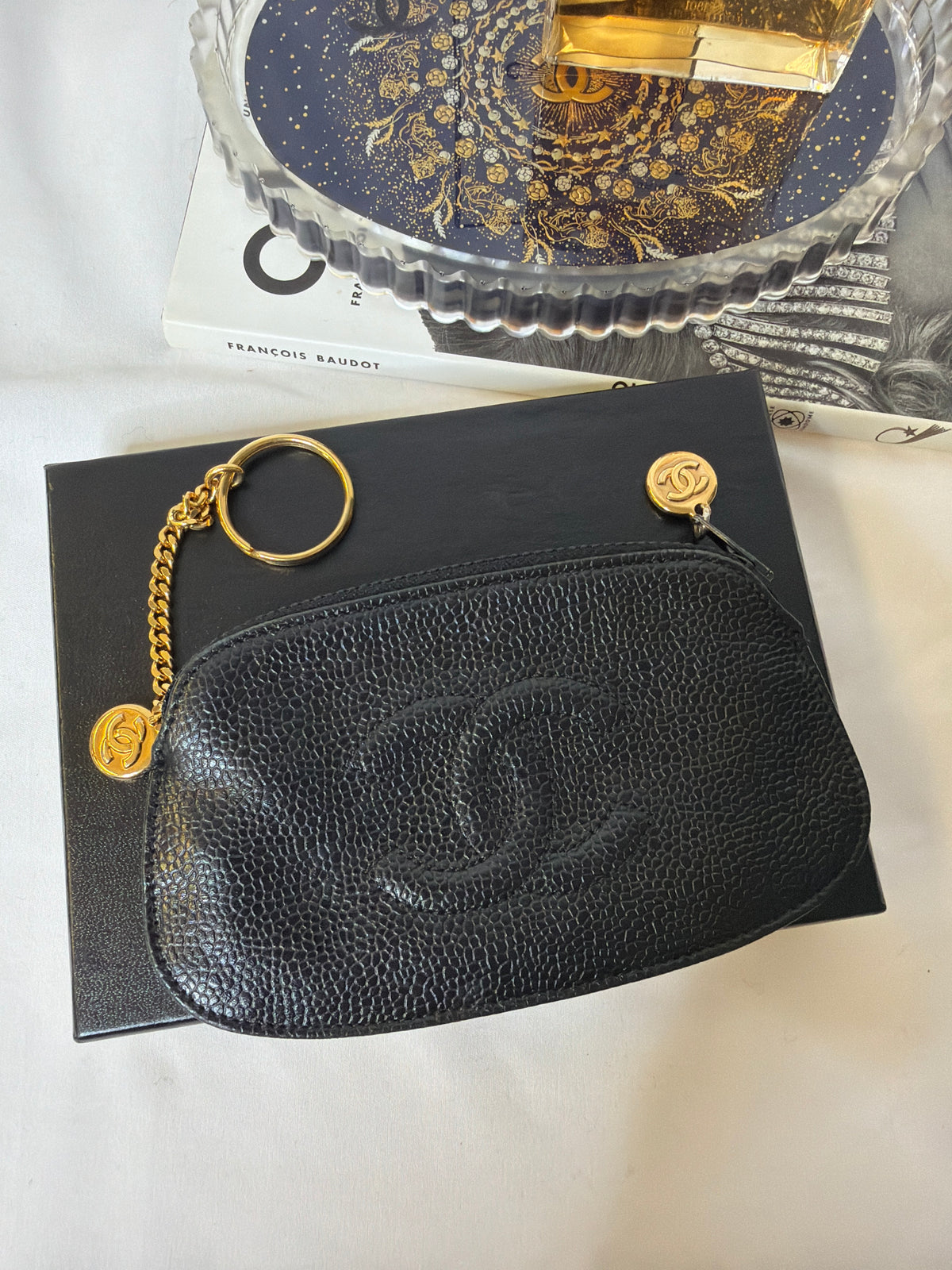 Chanel Caviar Rare Series 5 keychain coin purse