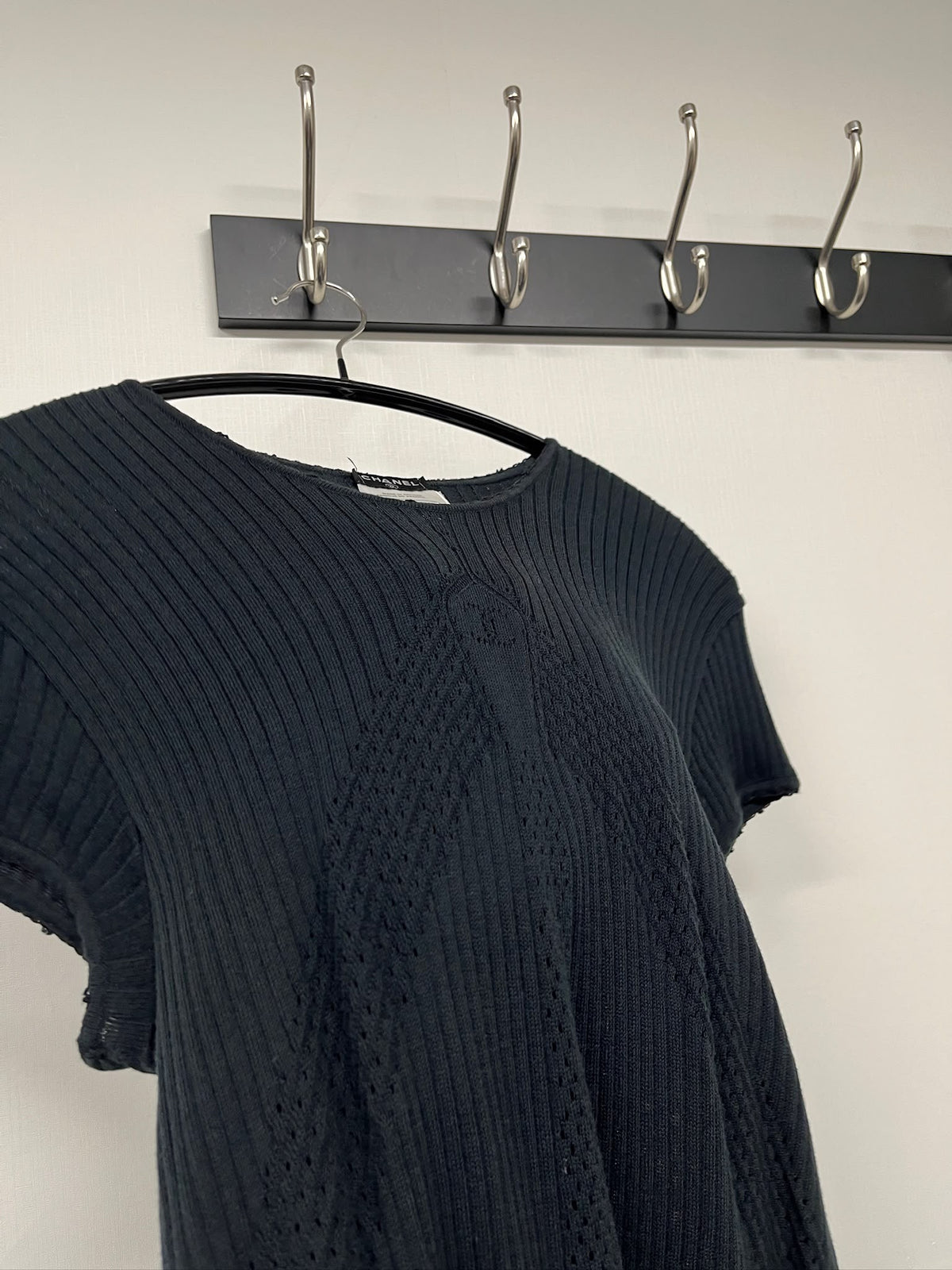 Chanel CC 04P Size 46 Short sleeve black tshirt