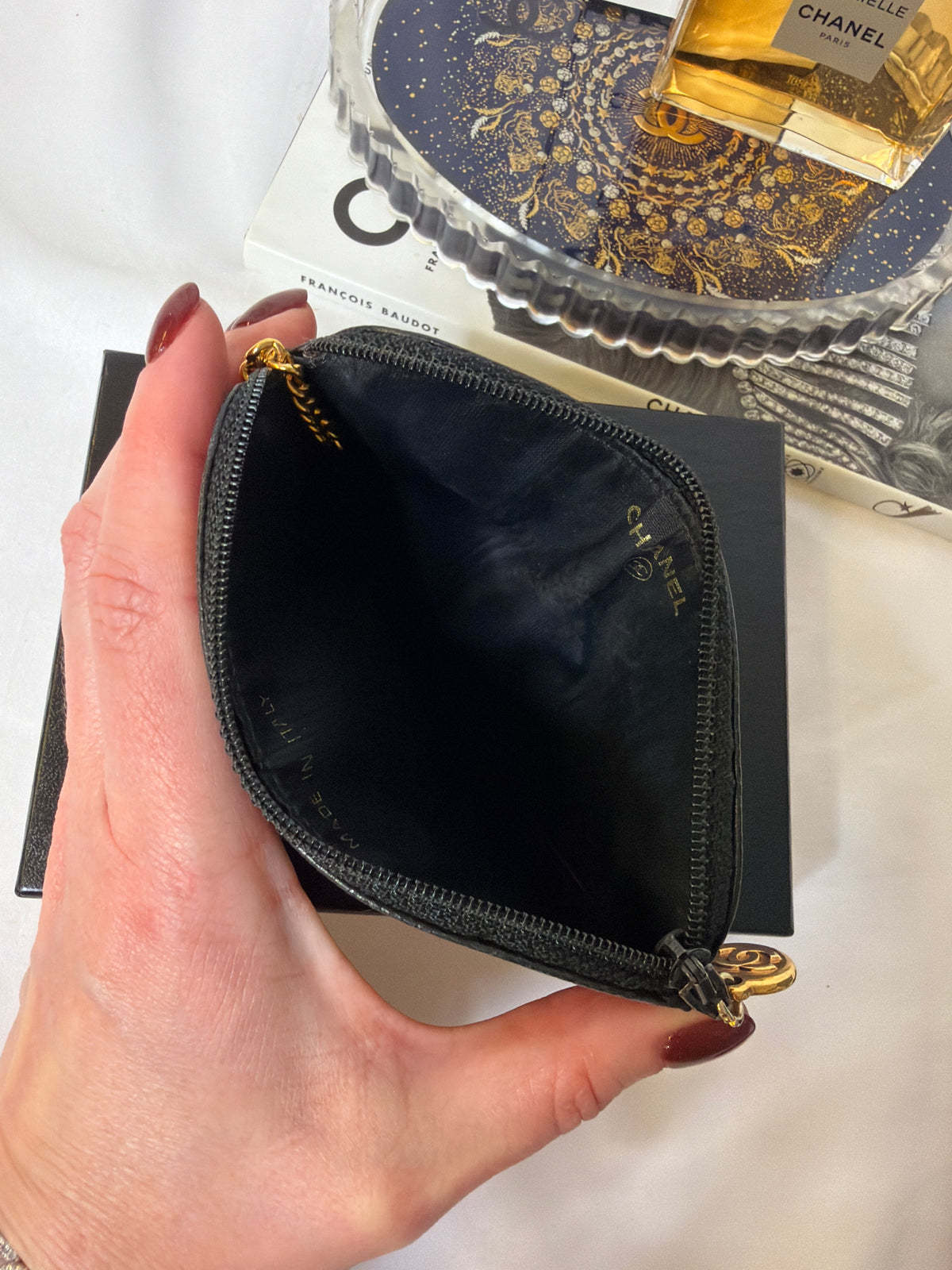 Chanel Caviar Rare Series 5 keychain coin purse