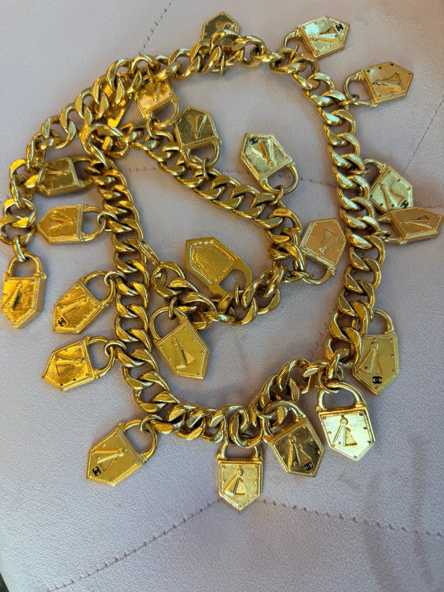 Chanel lock belt from collection 26 34” length