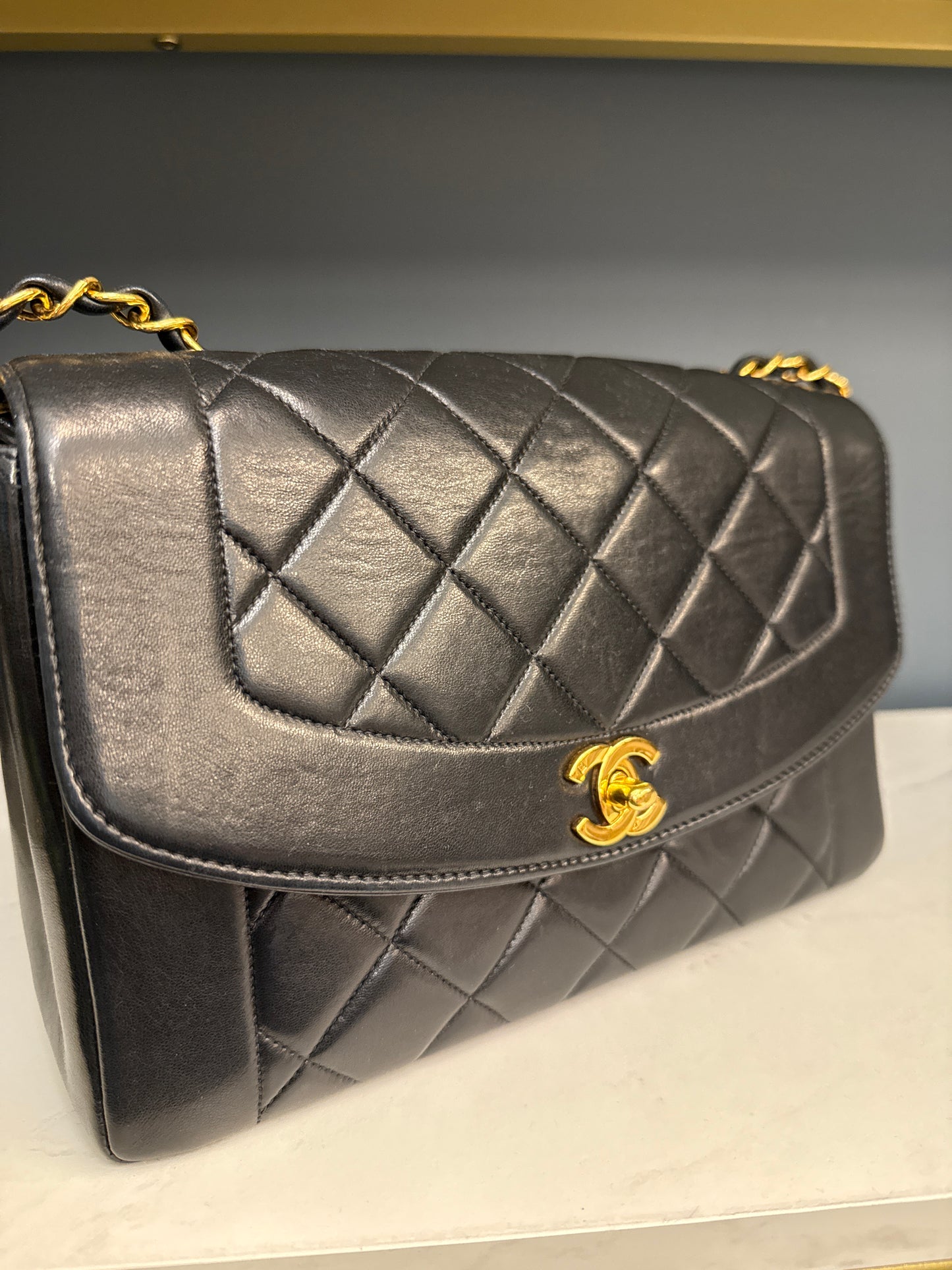 Rare Chanel Diana with Back Pocket