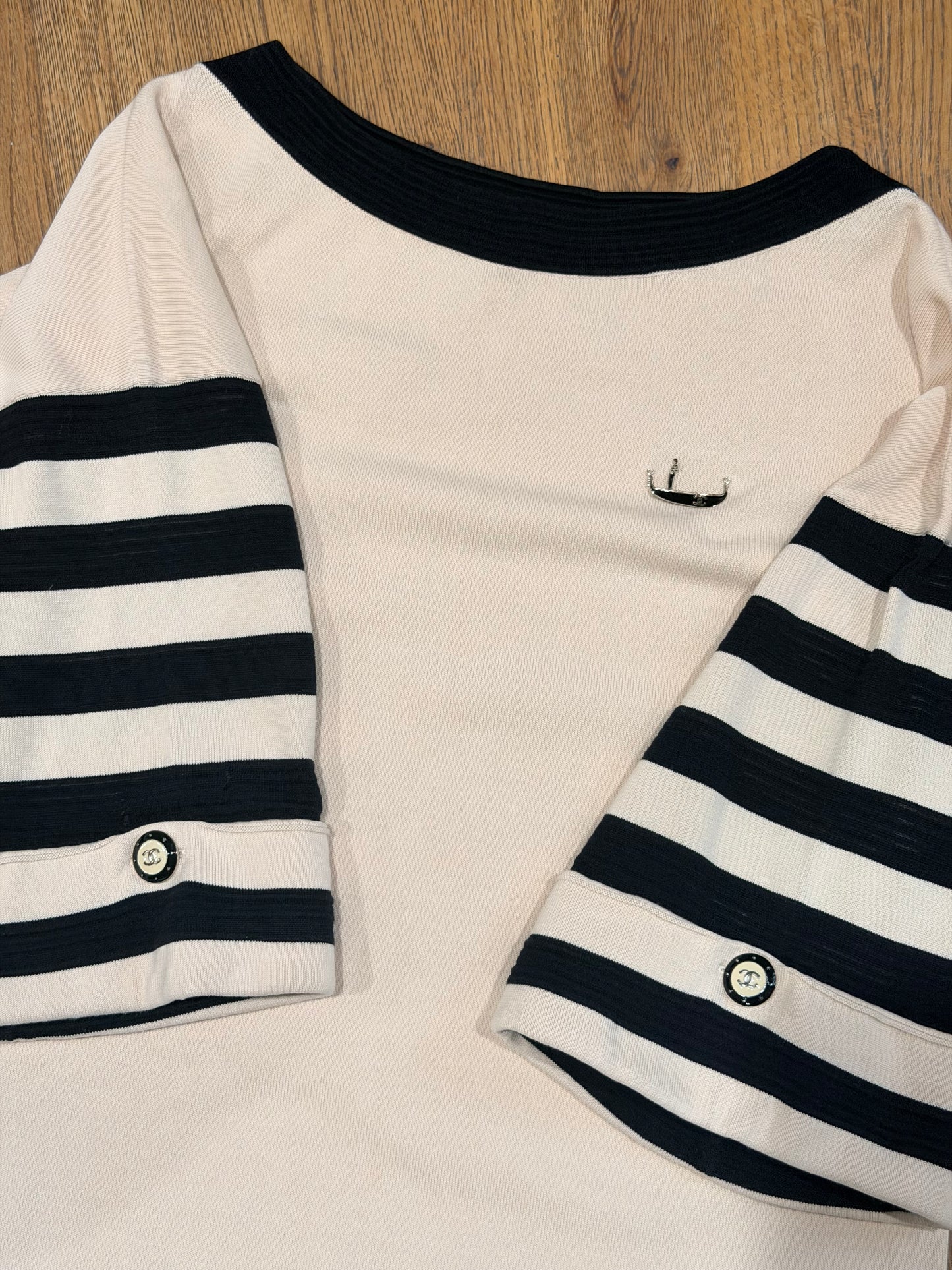 Chanel Gondola Dress with CC buttons on sleeves