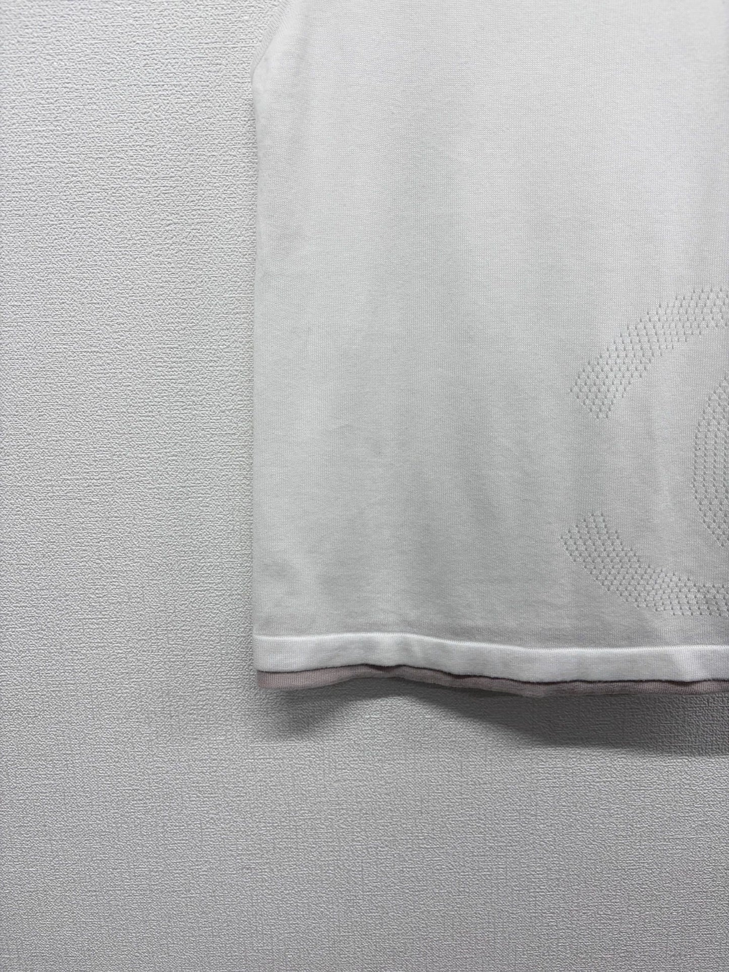 Chanel White Sportsline Tank with beige trim 08C