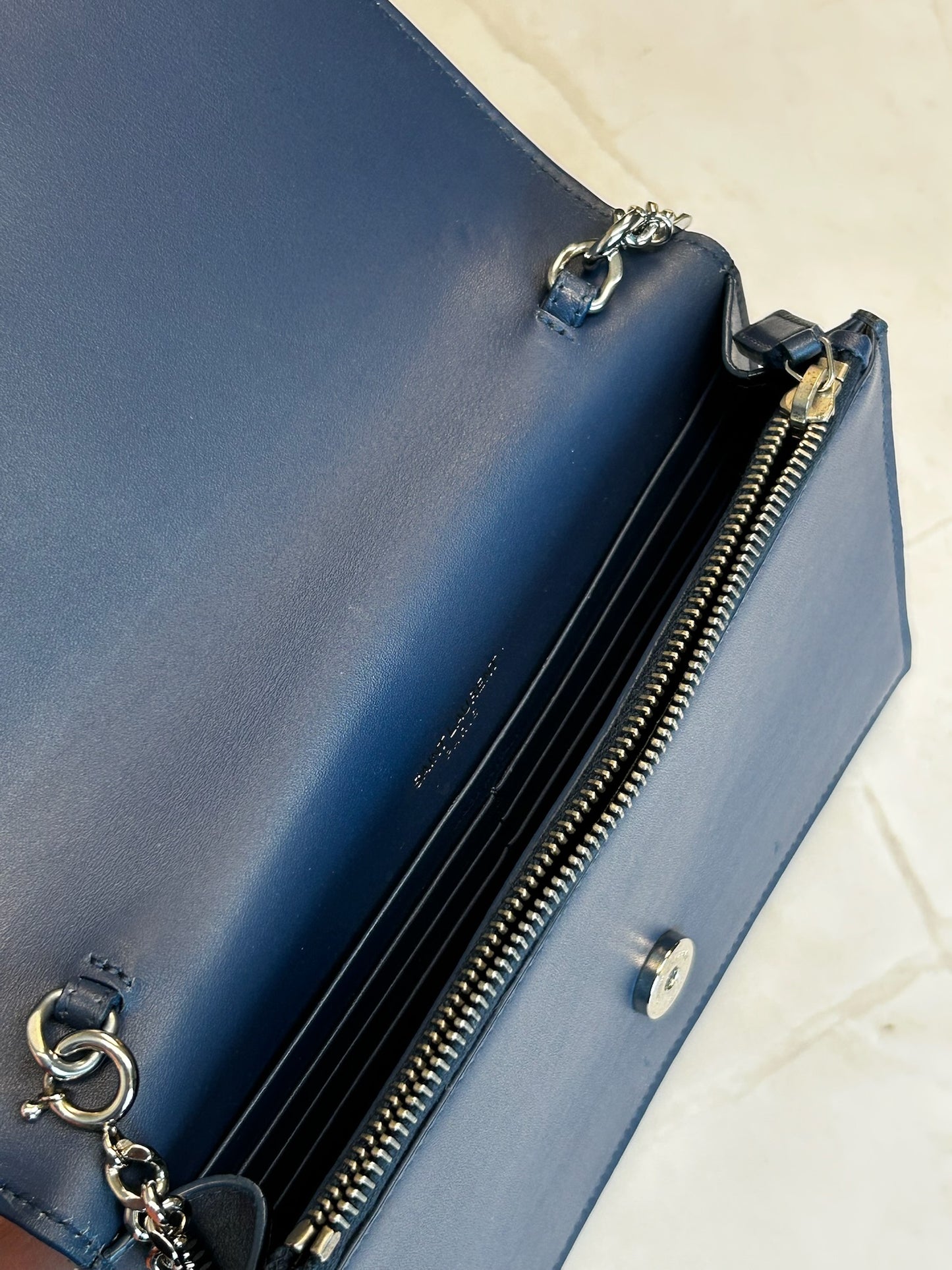 YSL BLUE KATE SMALL TASSEL WOC