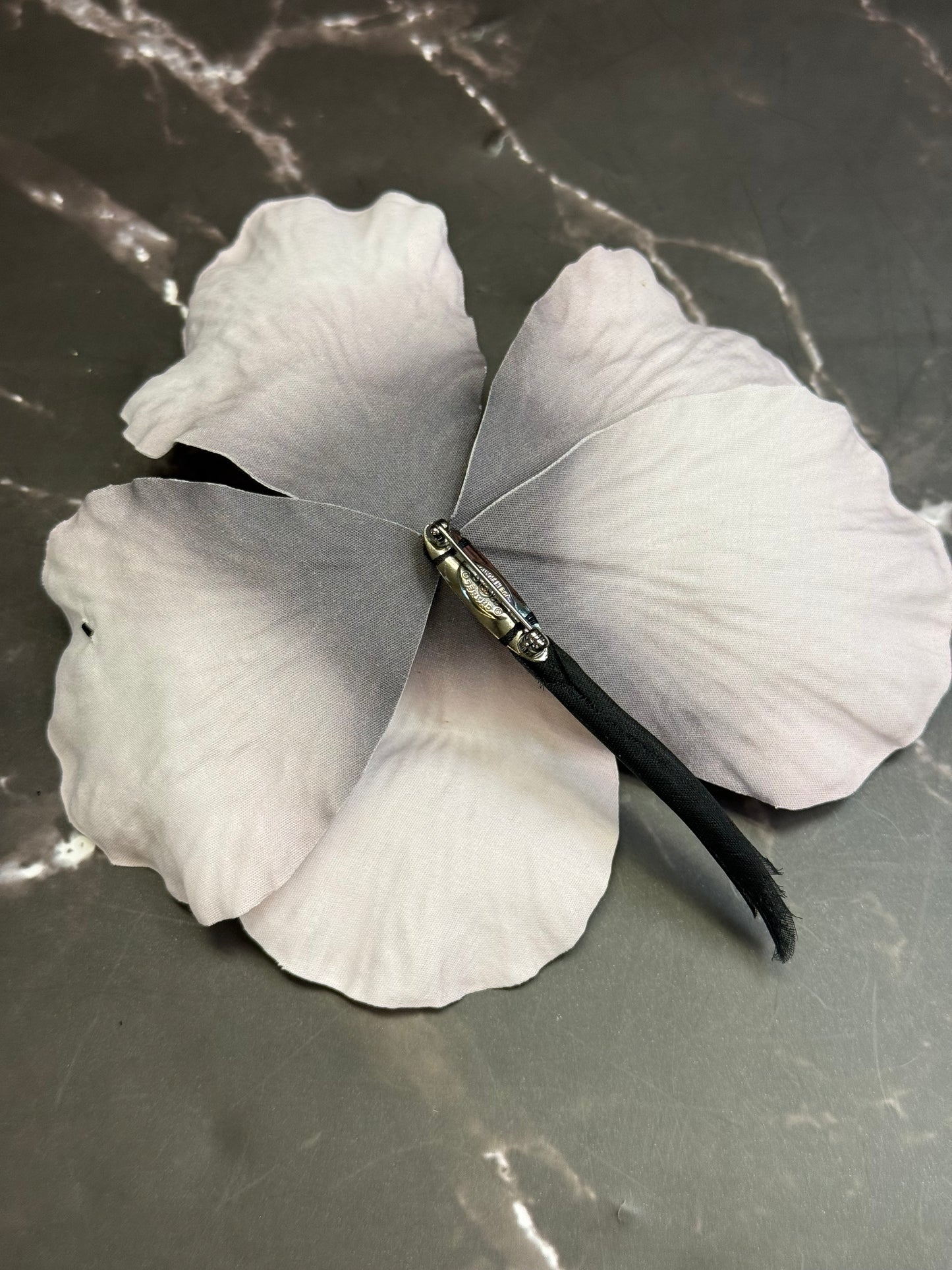 2022 Runway RARE Oversized XXL Pink and Black Camellia Brooch