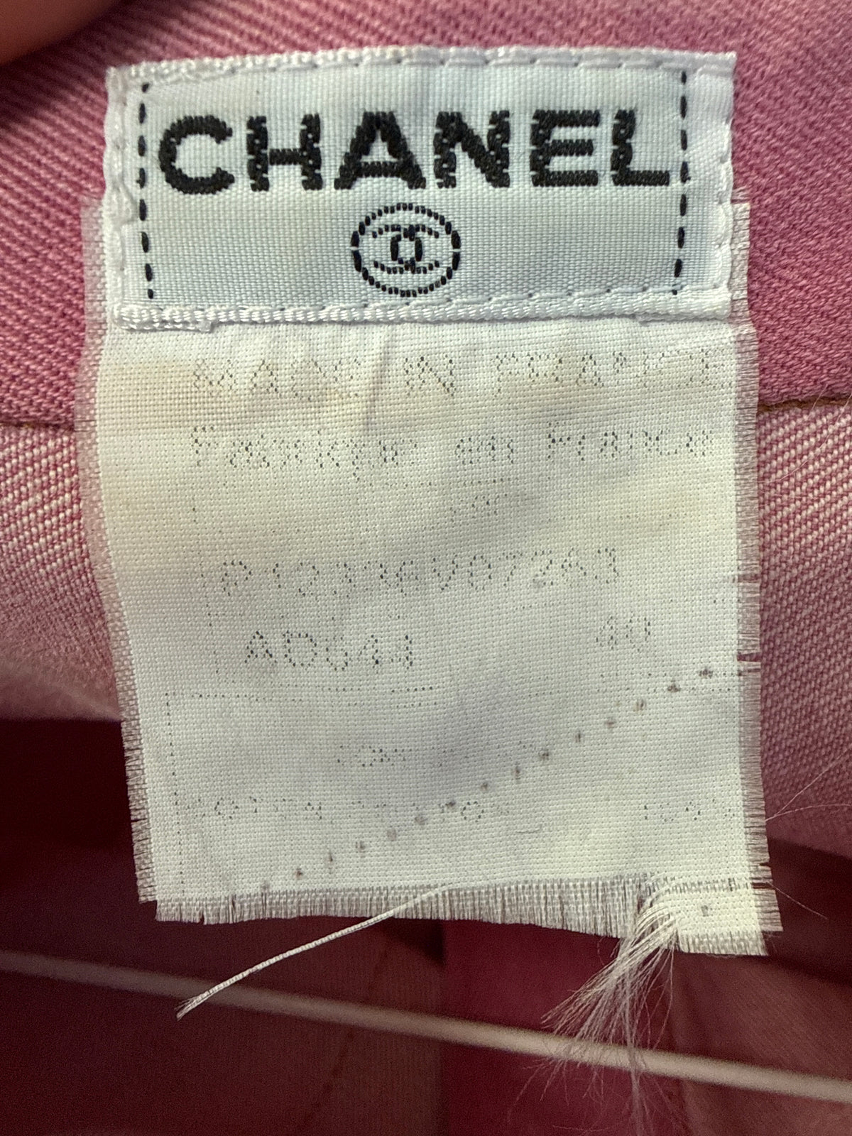 vintage Chanel pink denim oversized button-down shirt from their 1999 Spring/Summer collection