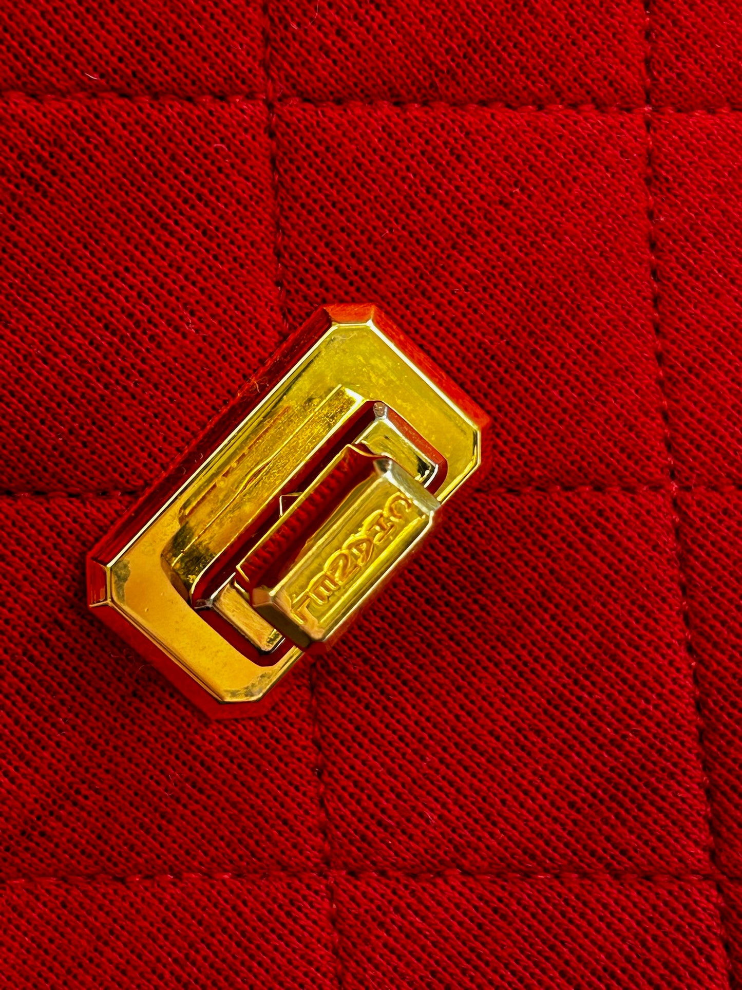 CHANEL Vintage Series 1 Flap Bag, Red Jersey Navy Leather GHW Comes W Card & COA