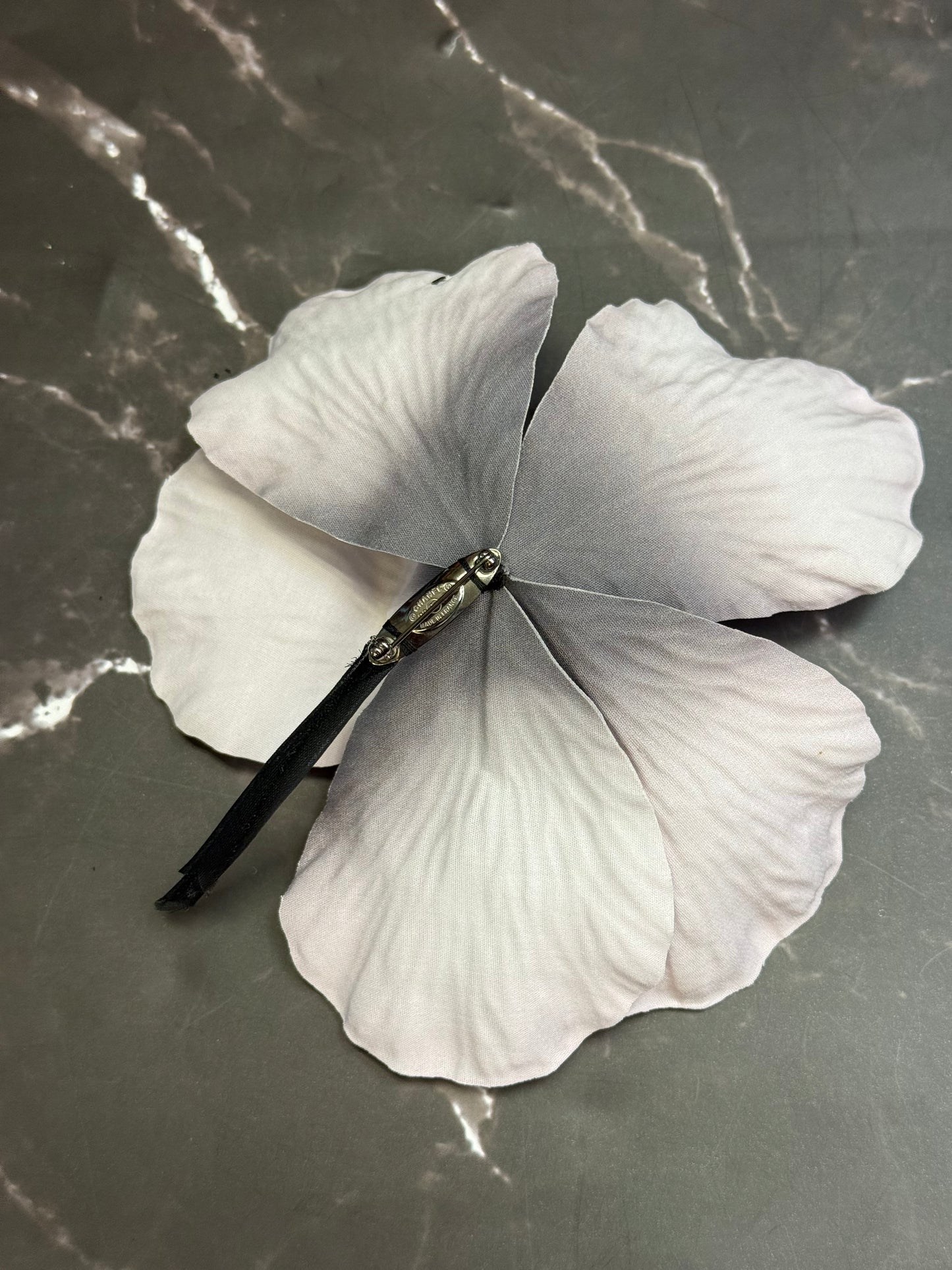 2022 Runway RARE Oversized XXL Pink and Black Camellia Brooch