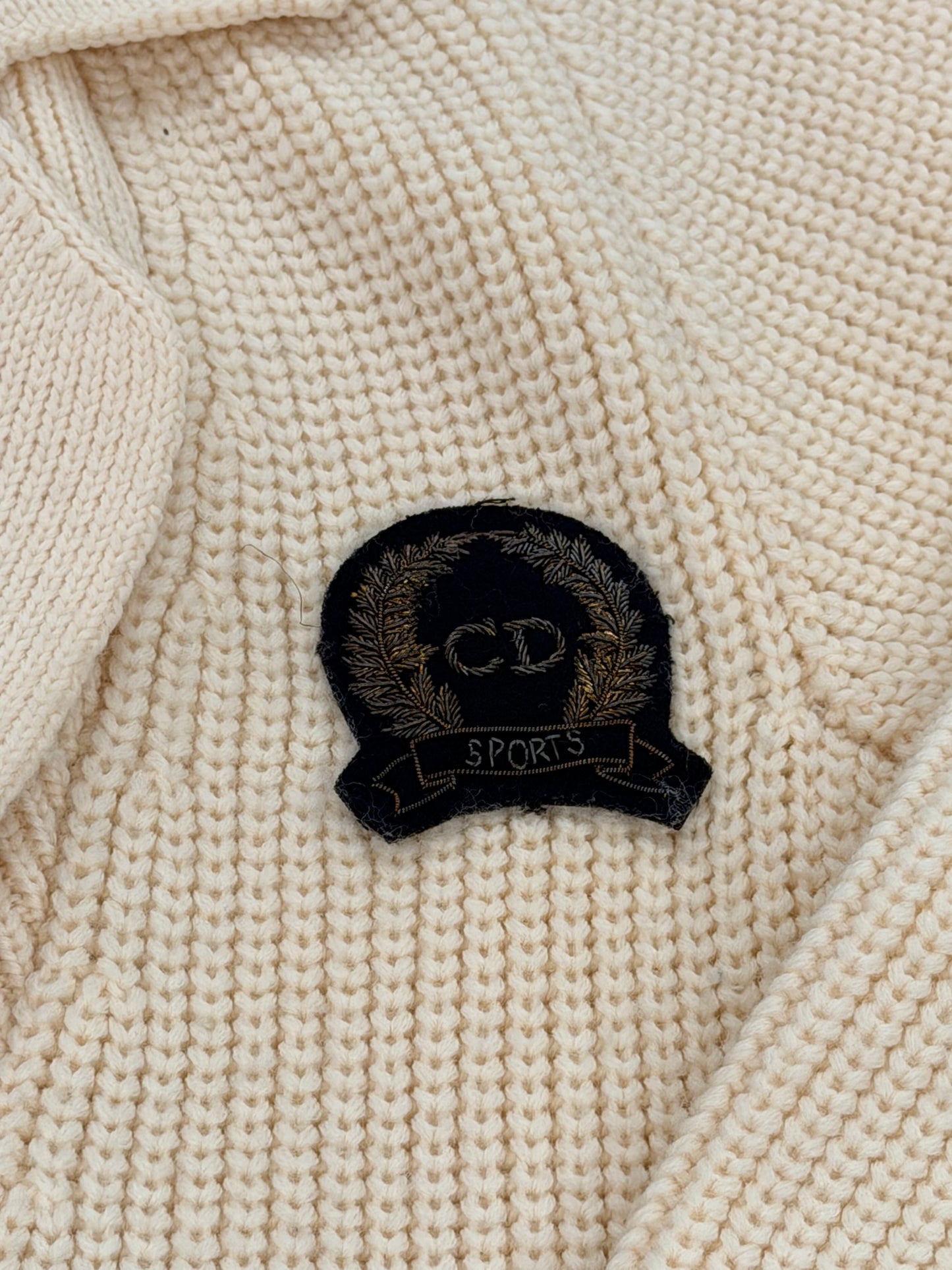 Christian Dior Sport cardigan features a distinct CD logo patch on the chest size M