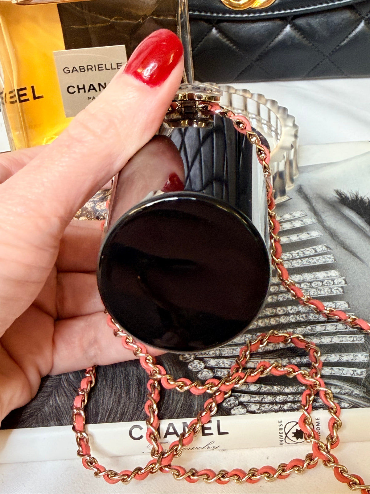 Chanel Lipstick Purse Case necklace