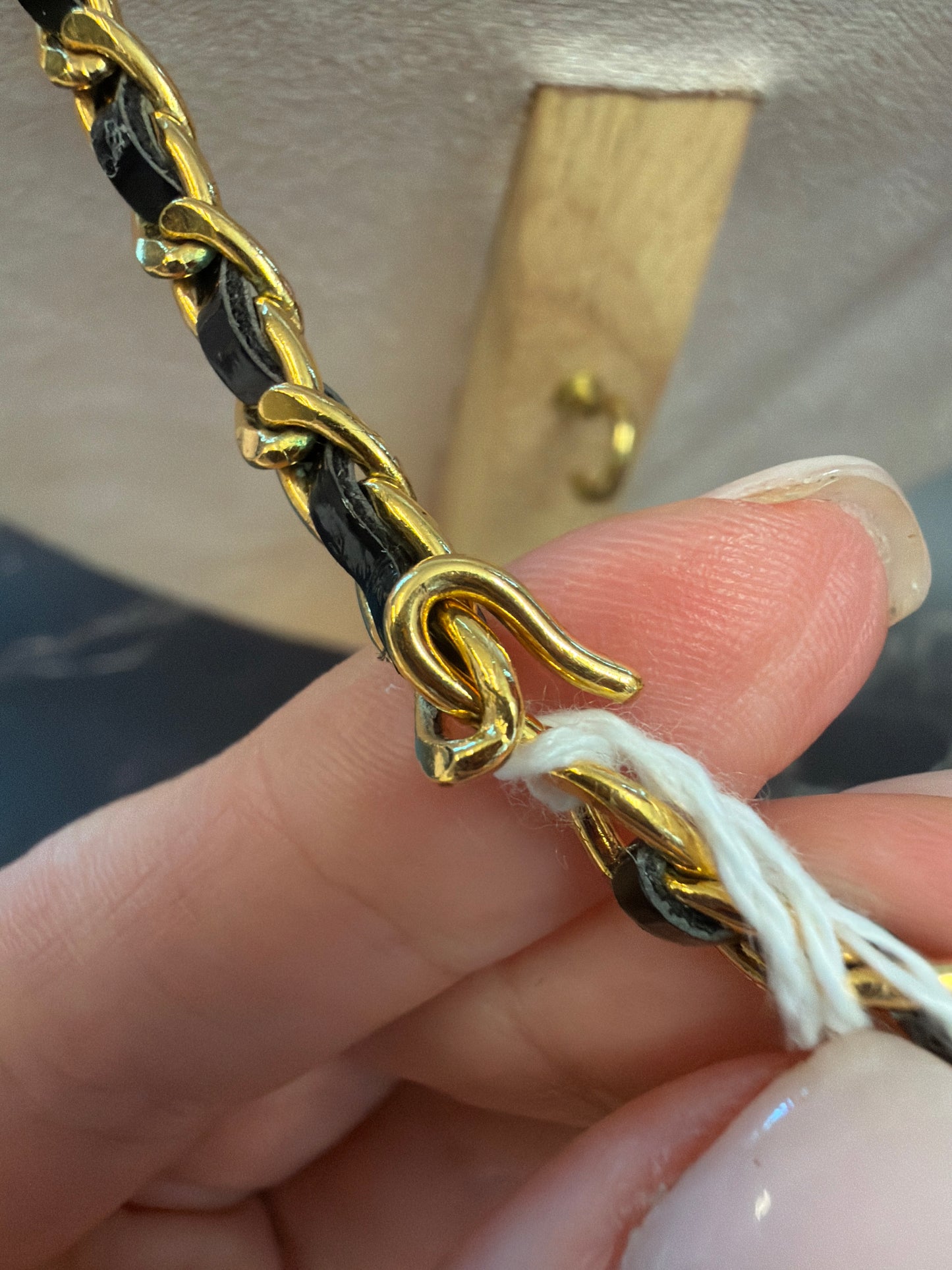 Chanel Coin Strass patent leather choker 15.5”