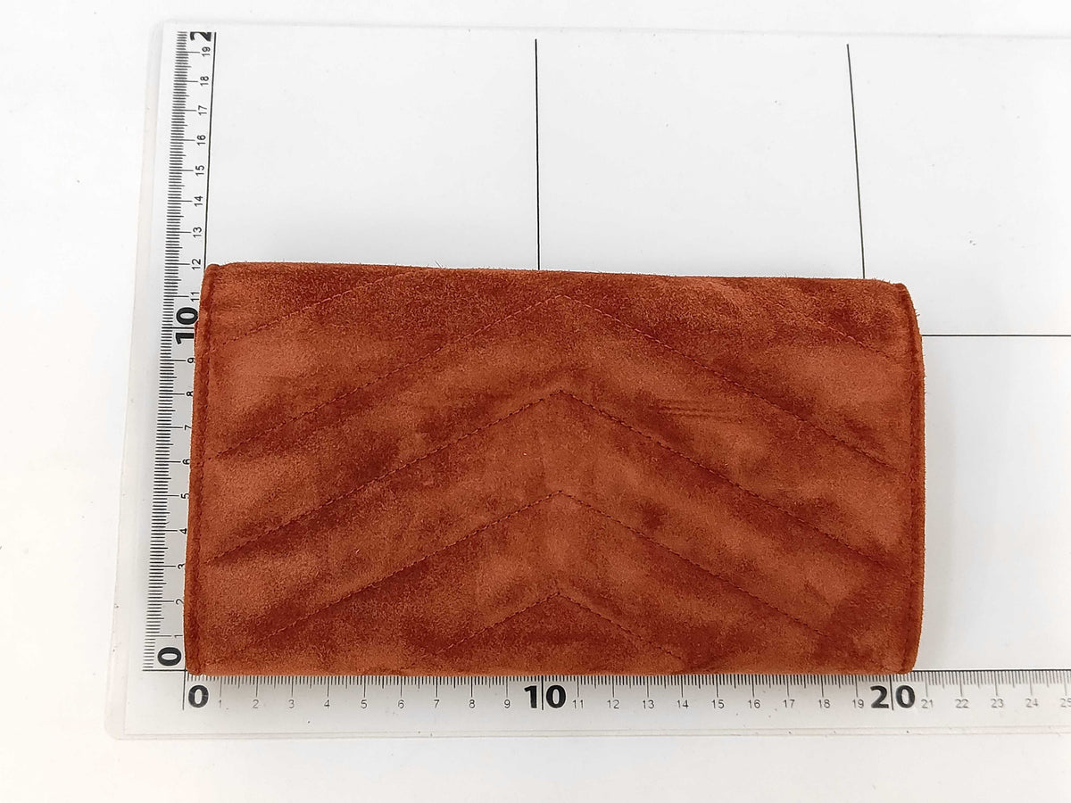 Chanel Suede small clutch / wallet with CC charms