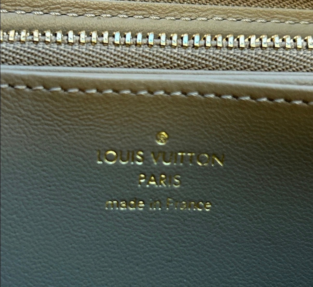 Louis Vuitton Zippy Wallet – Monogram Empreinte Leather in Khaki Beige Made in France