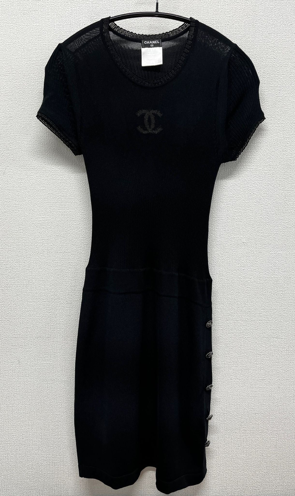 Chanel black dress with lion buttons FR 36